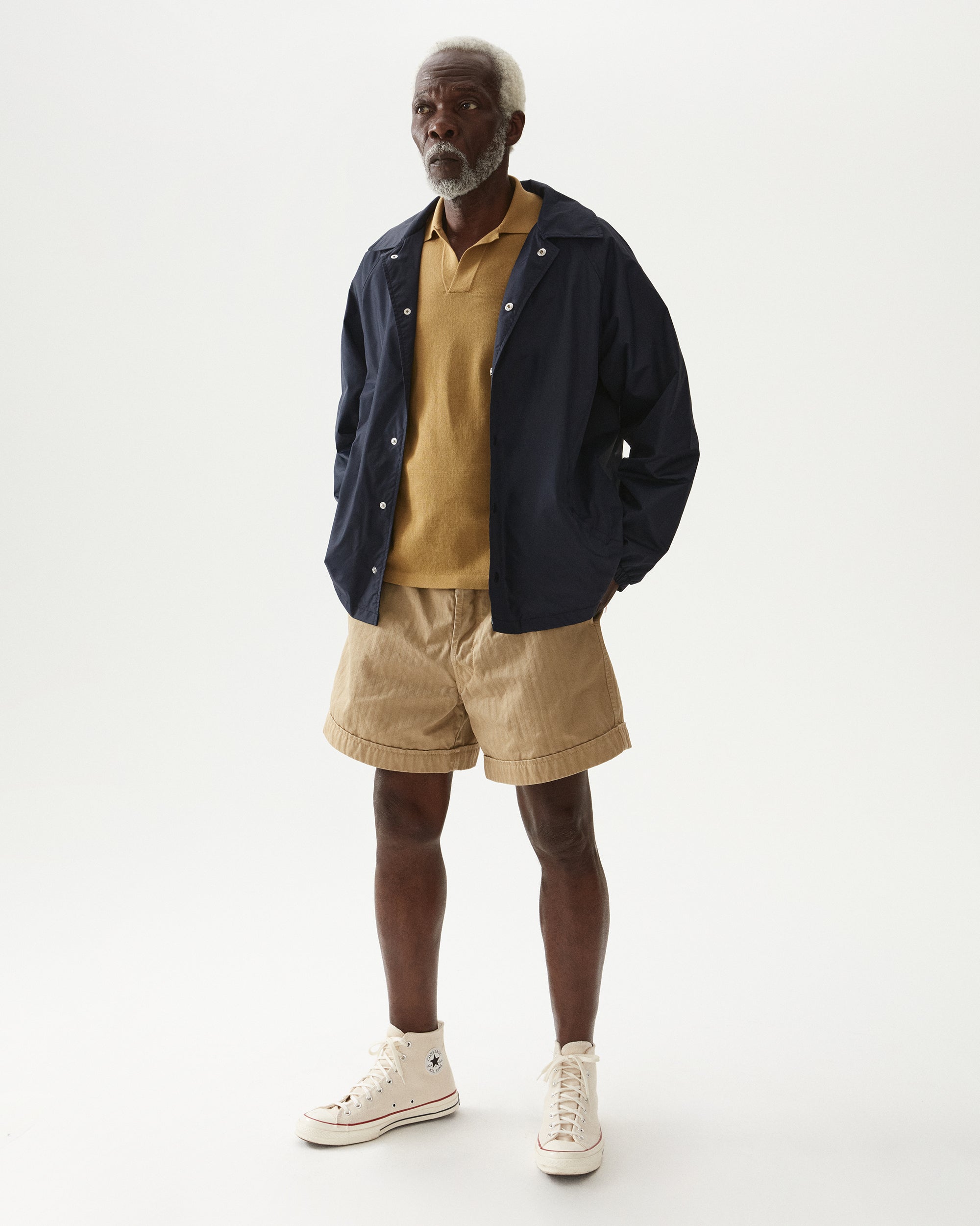 Adrien Cotton Knit V-Neck Polo