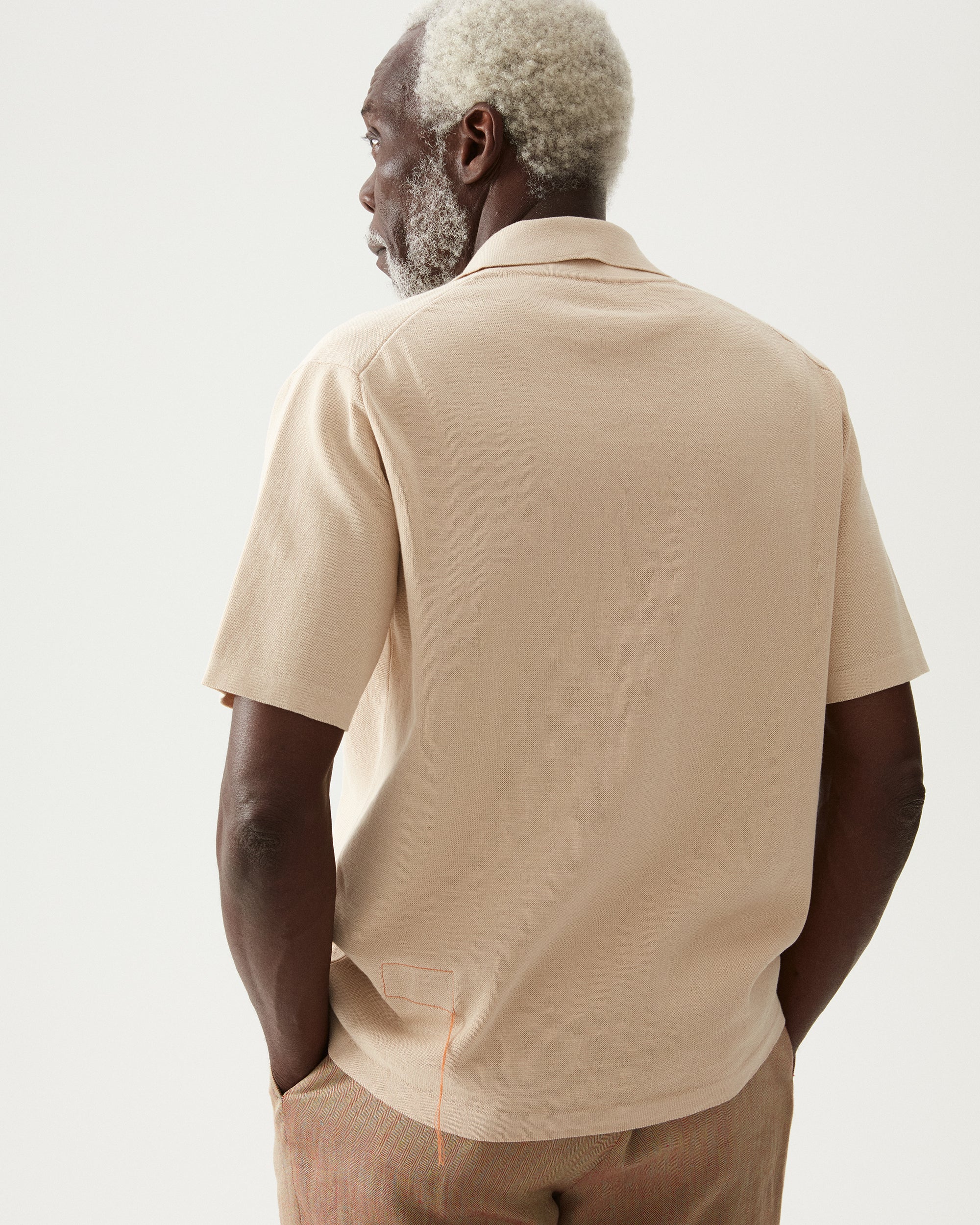 Adrien Cotton Knit V-Neck Polo