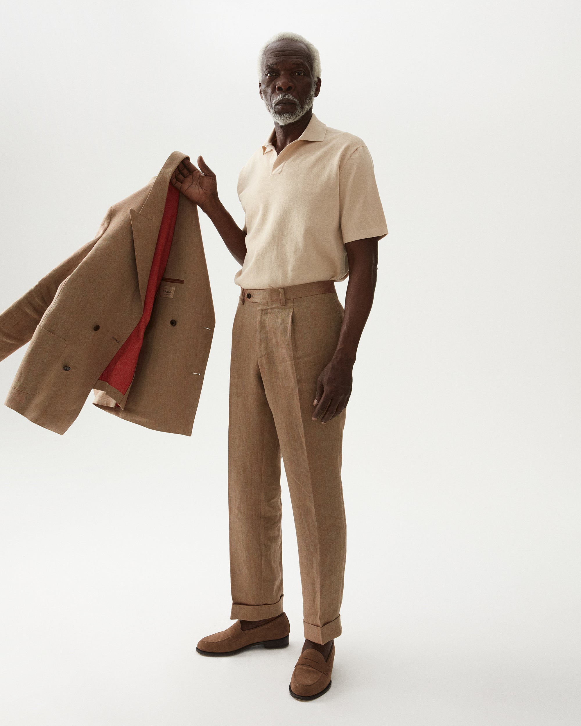 Adrien Cotton Knit V-Neck Polo