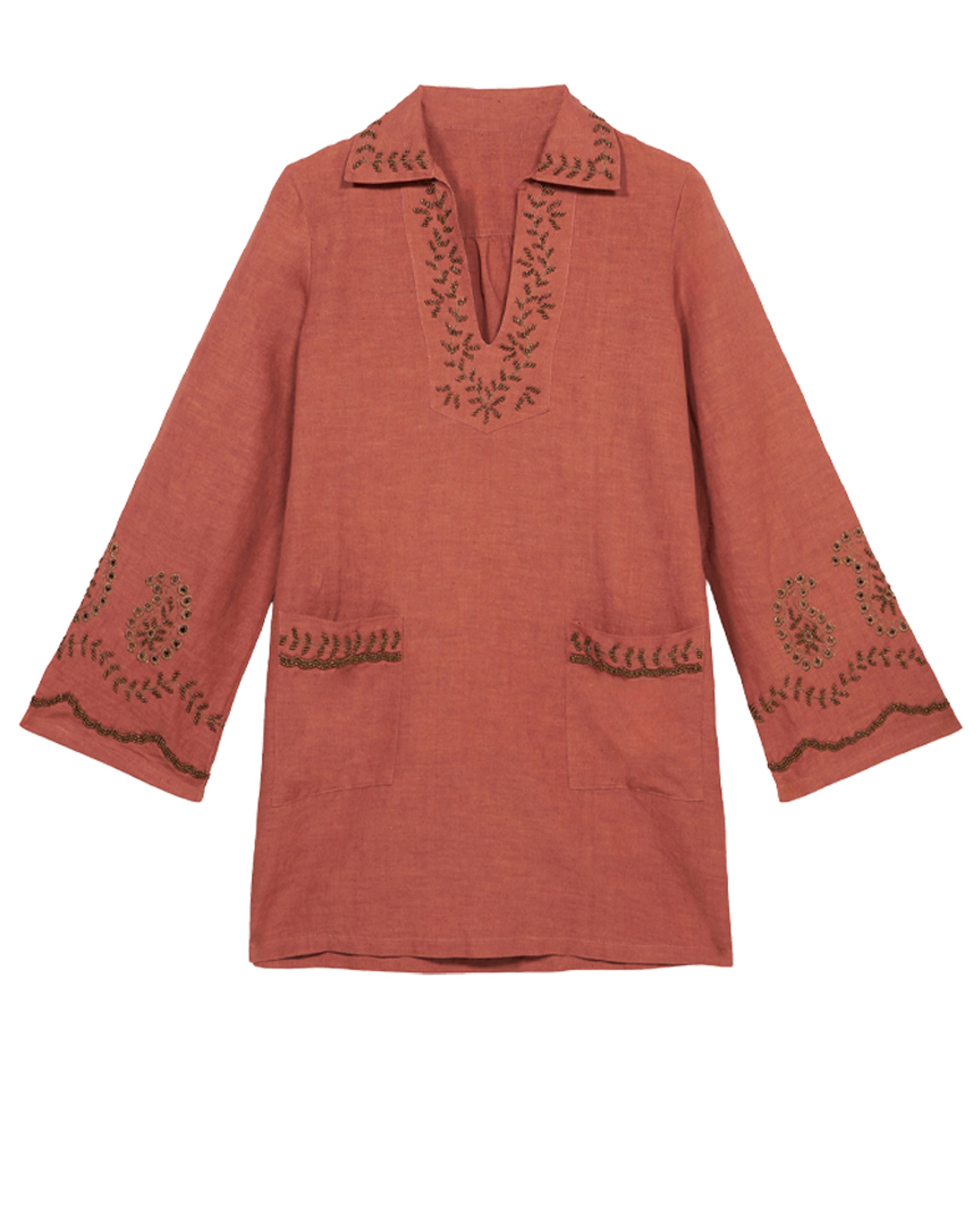 Genevieve Abito Midi in Cotone Ricamato