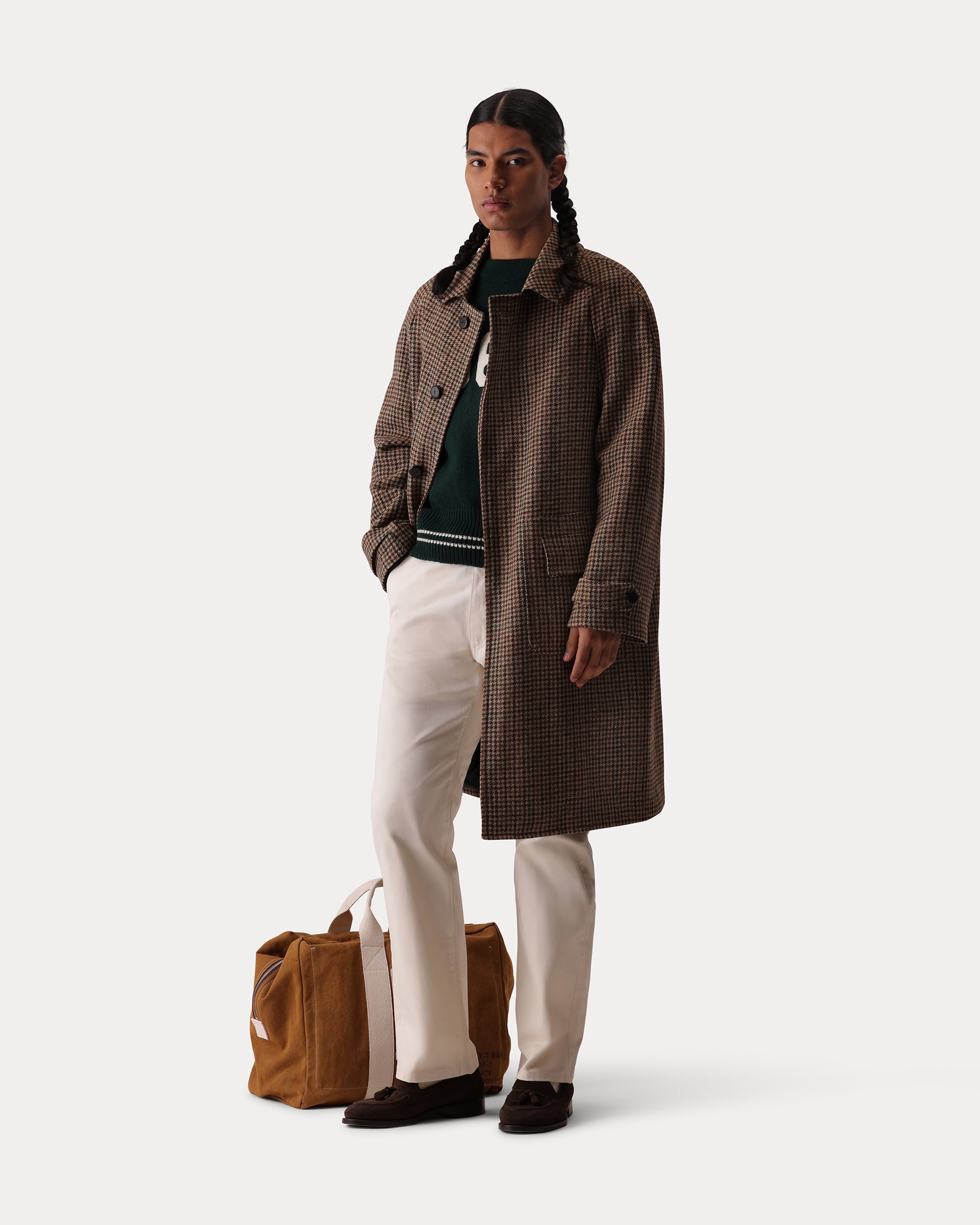 Amedeo Single-Breasted Tweed Coat