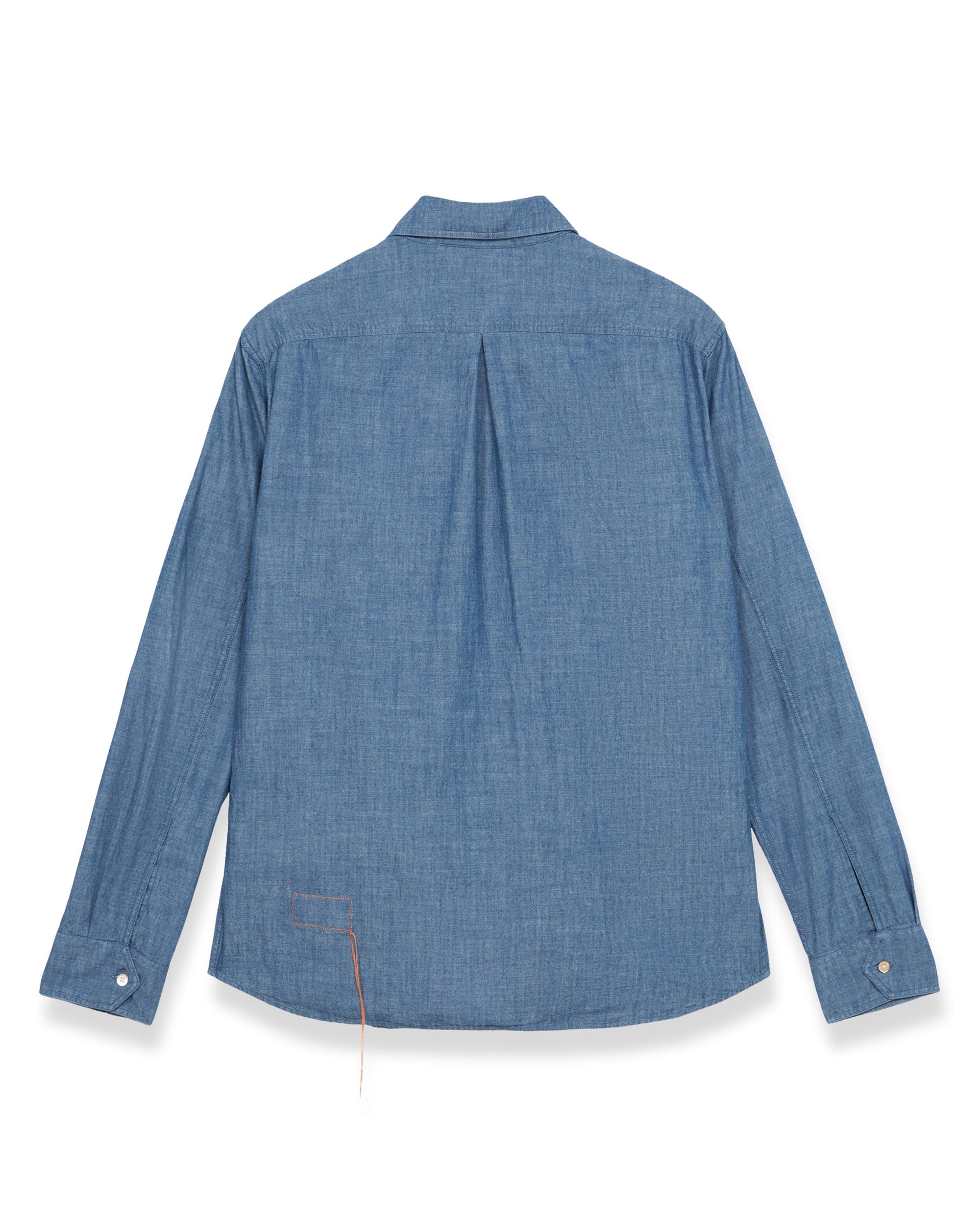 Amleto Camicia In Chambray Con Tasche A Toppa