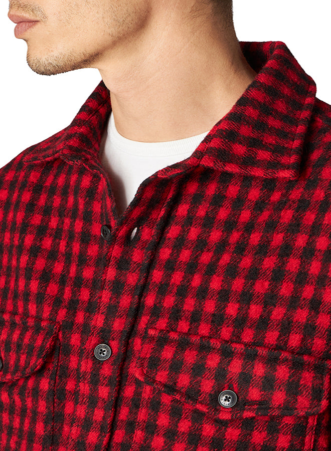 Anker Camicia In Lana A Quadri Con Tasche