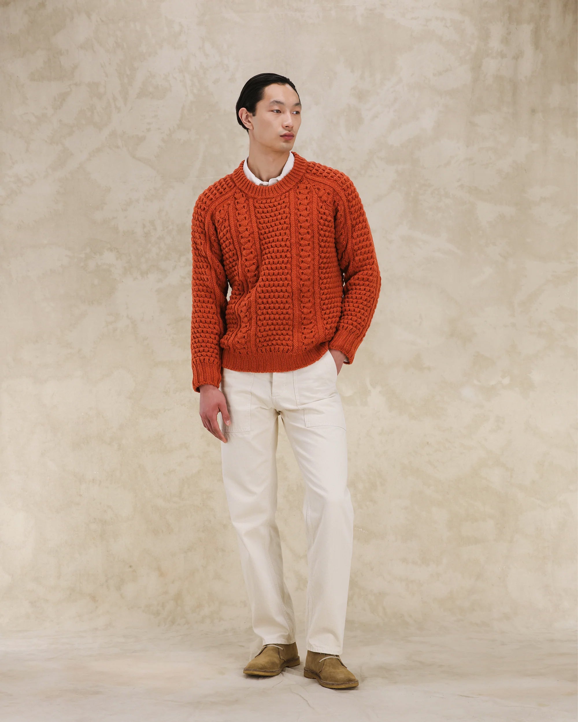 Aston Maglione Girocollo in Lana Intrecciata