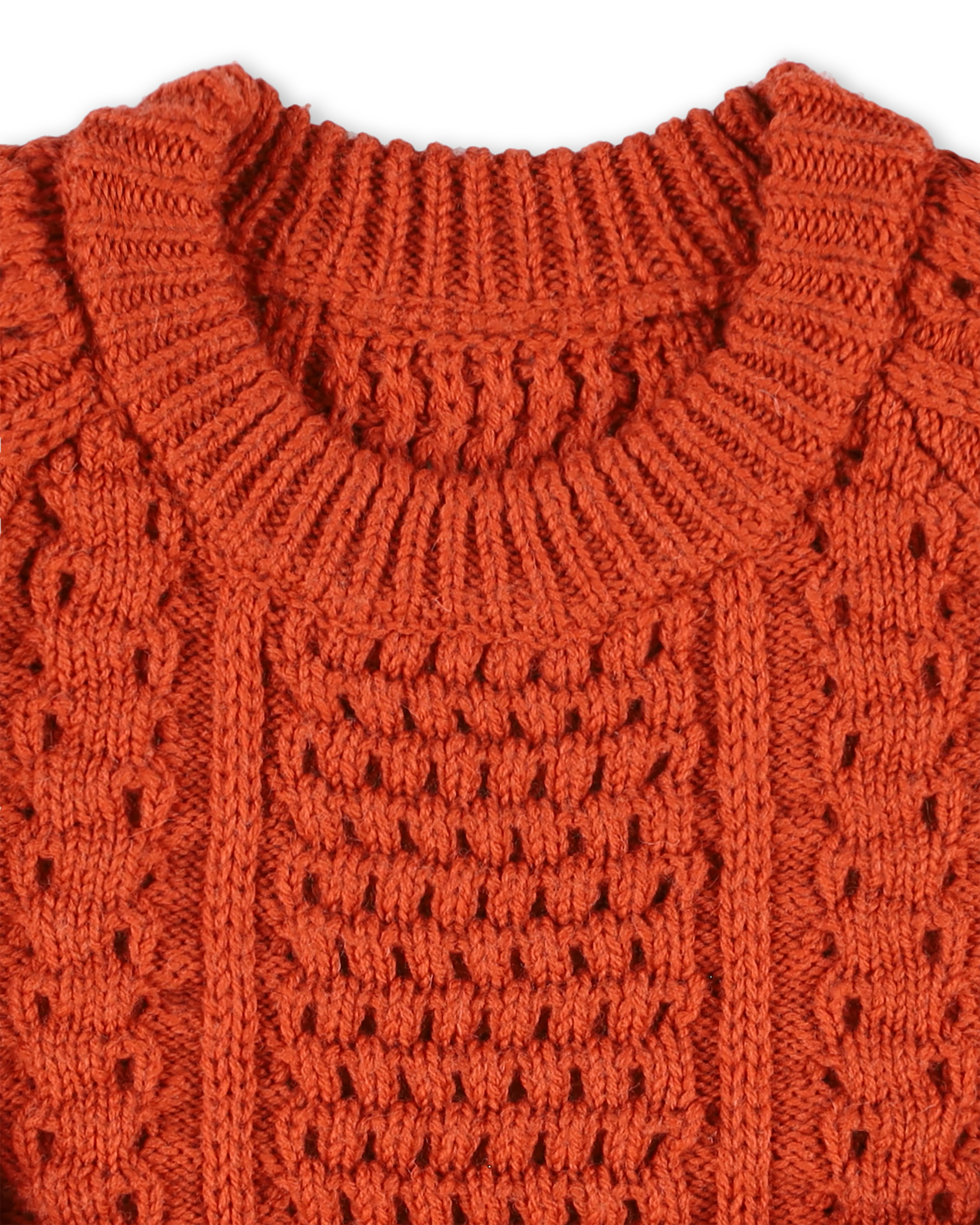 Aston Cable Knit Wool Crewneck Sweater 