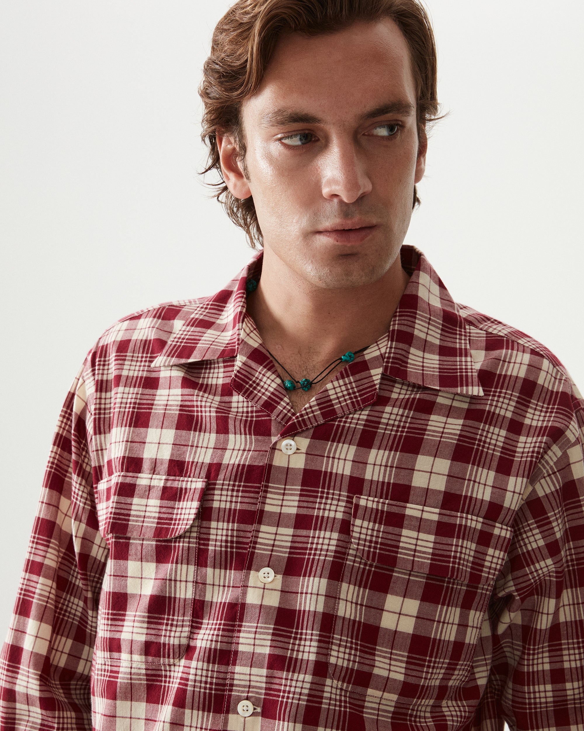 Baker Checkered Cotton Bowling Shirt