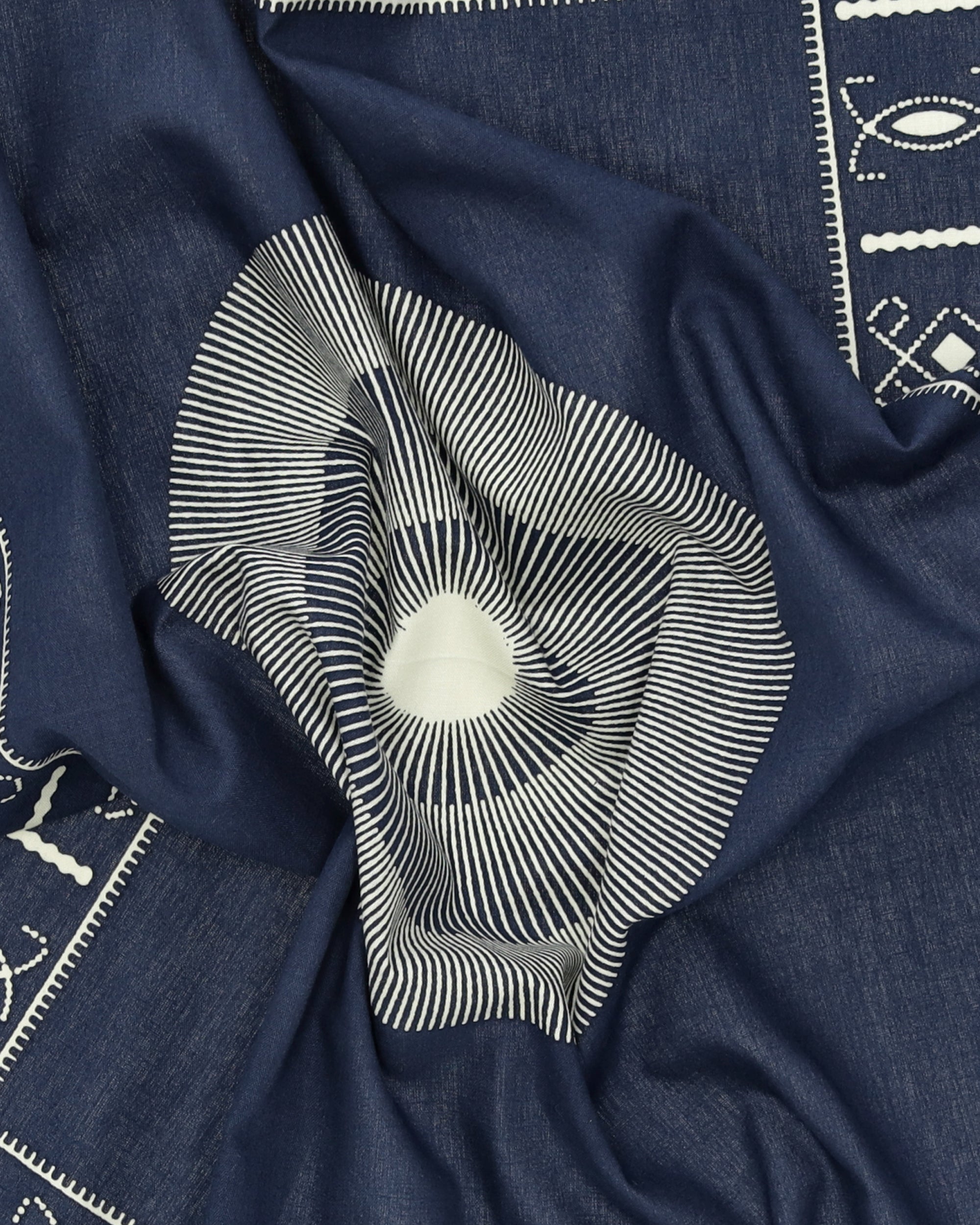 Bandana In Cotone con Stampa "Circle"