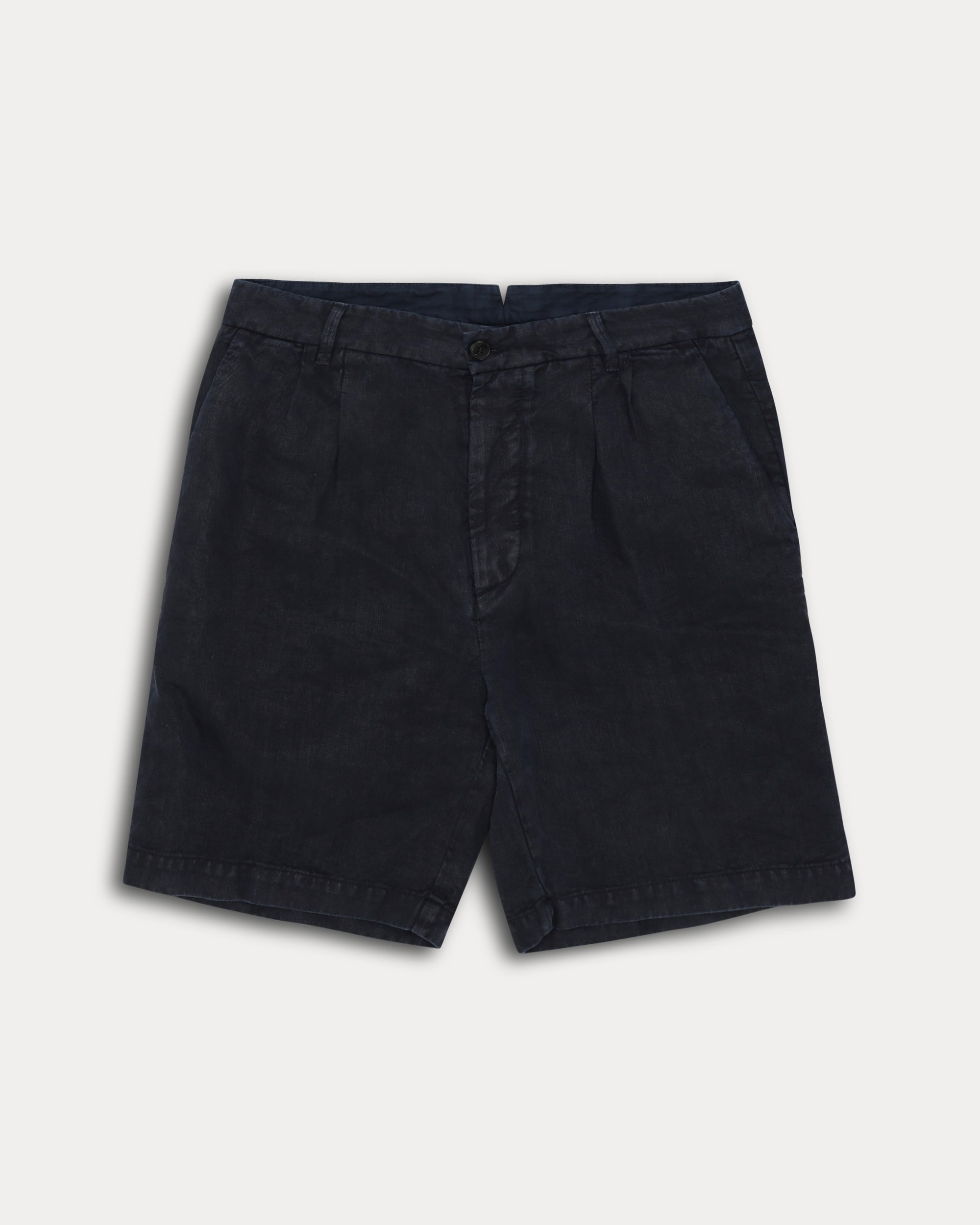 Beachshort Bermuda In Lino Con Pences