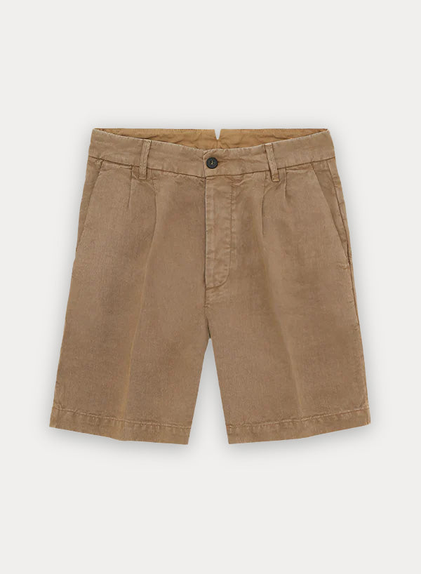 Beachshort Linen Bermuda Shorts With Pleats