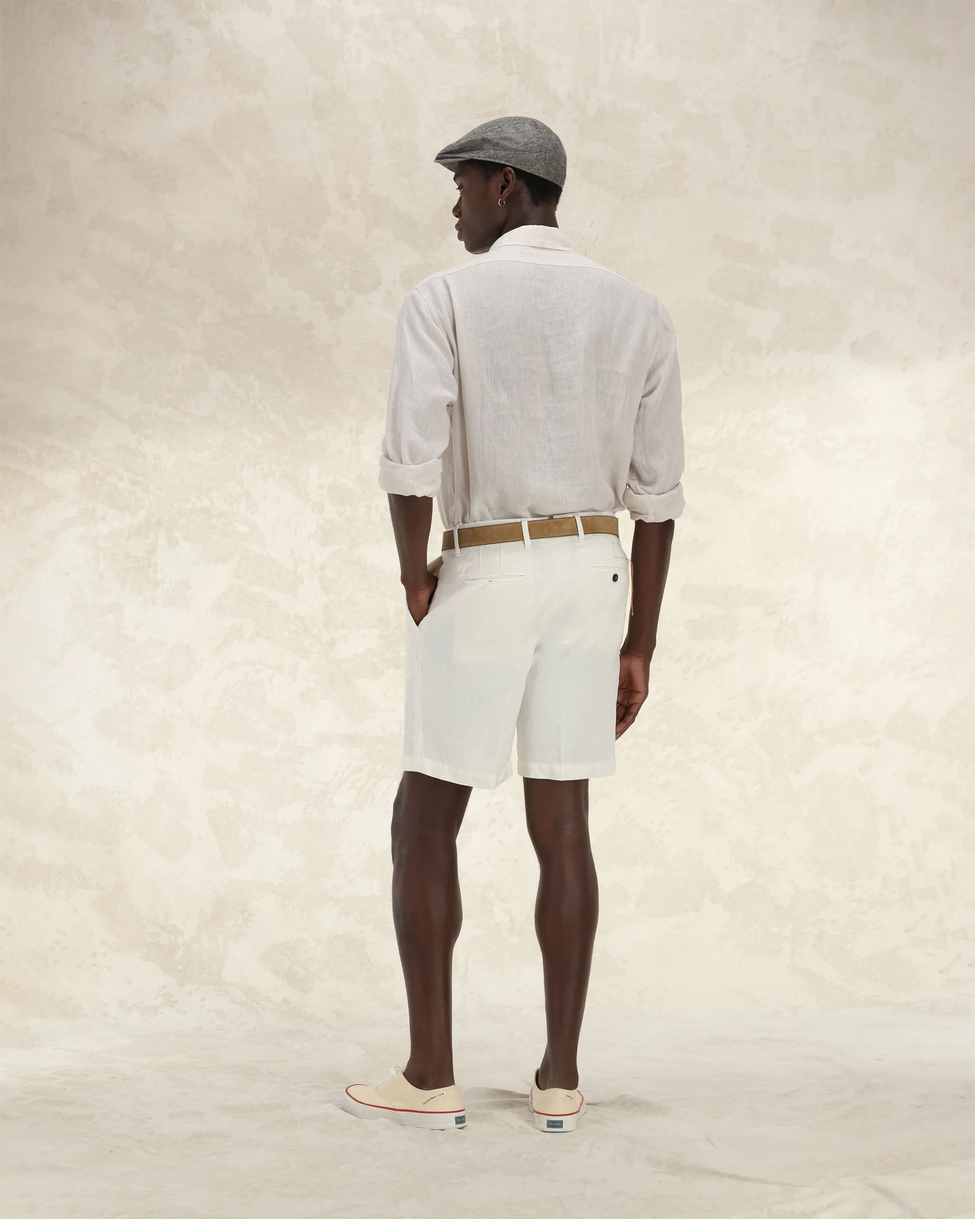 Beachshort Linen Bermuda Shorts With Pleats