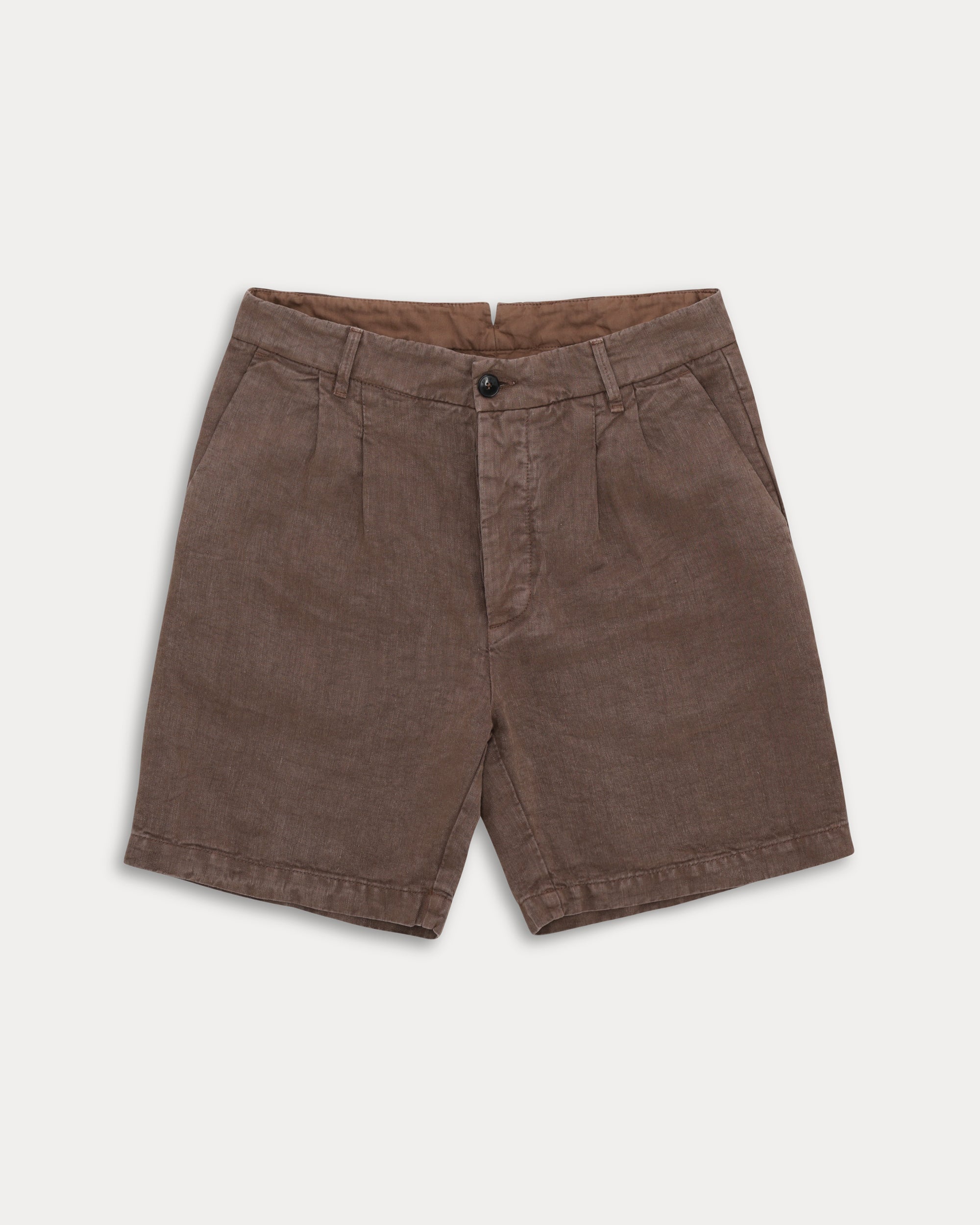 Beachshort Bermuda In Lino Con Pences