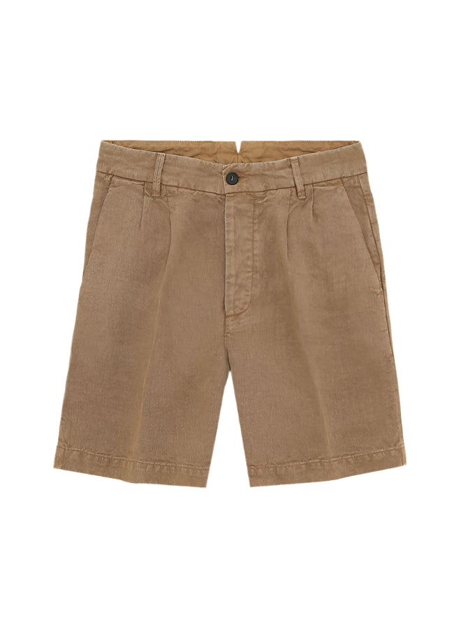 Beachshort Bermuda In Lino Con Pences