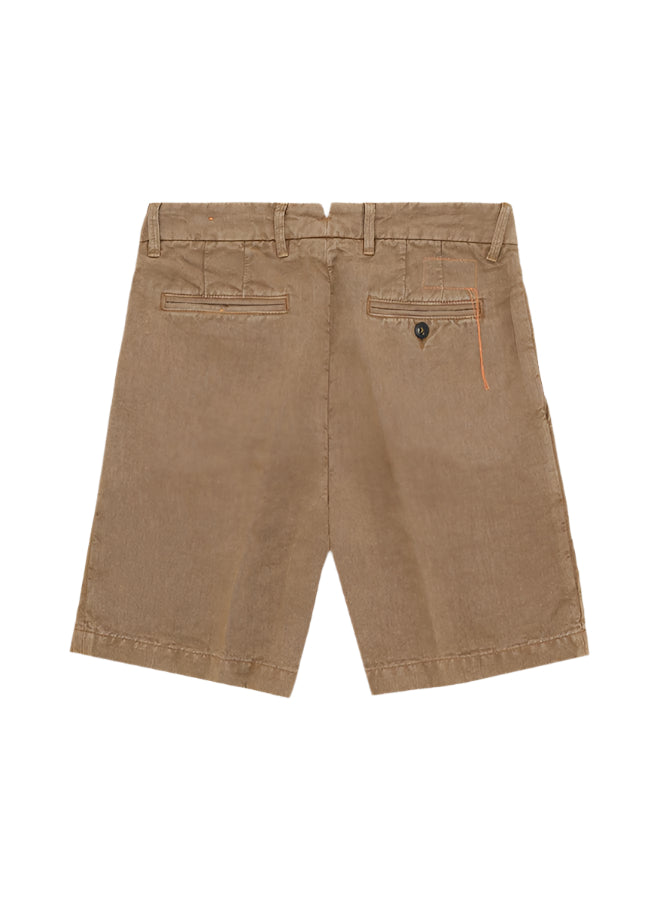 Beachshort Bermuda In Lino Con Pences