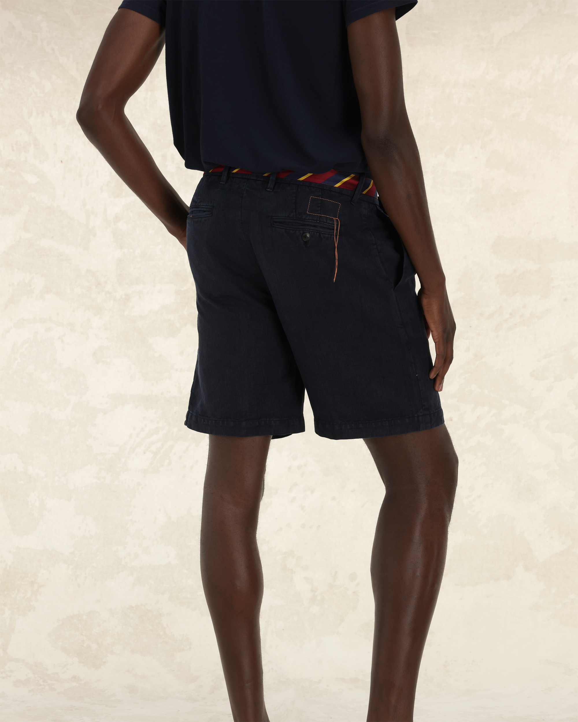 Beachshort Bermuda In Lino Con Pences