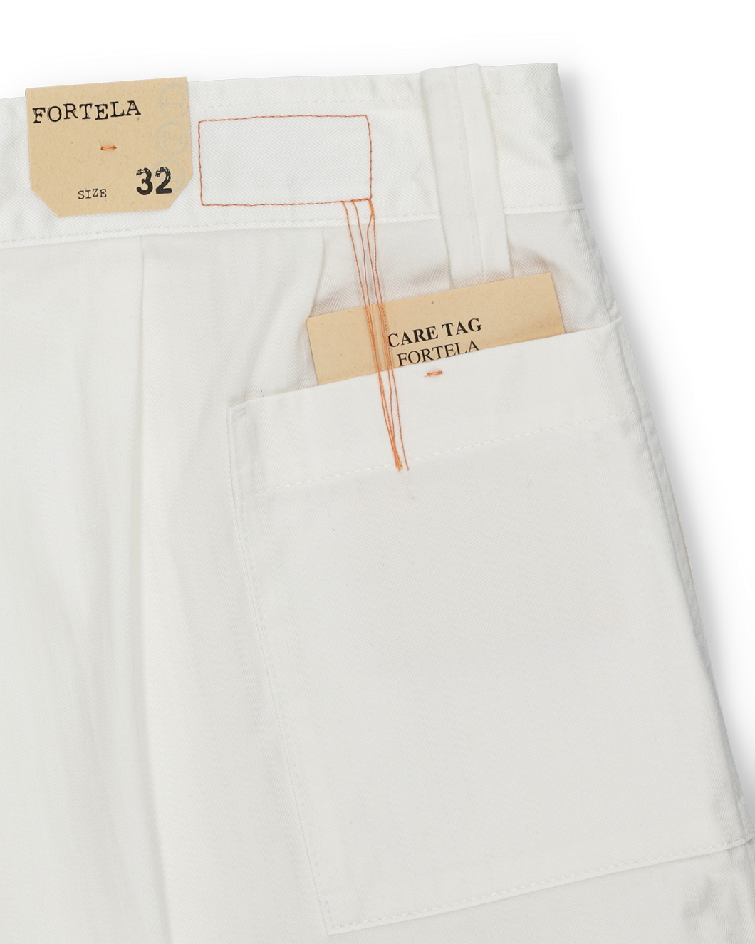 Bedford Bermuda In Herringbone Di Cotone