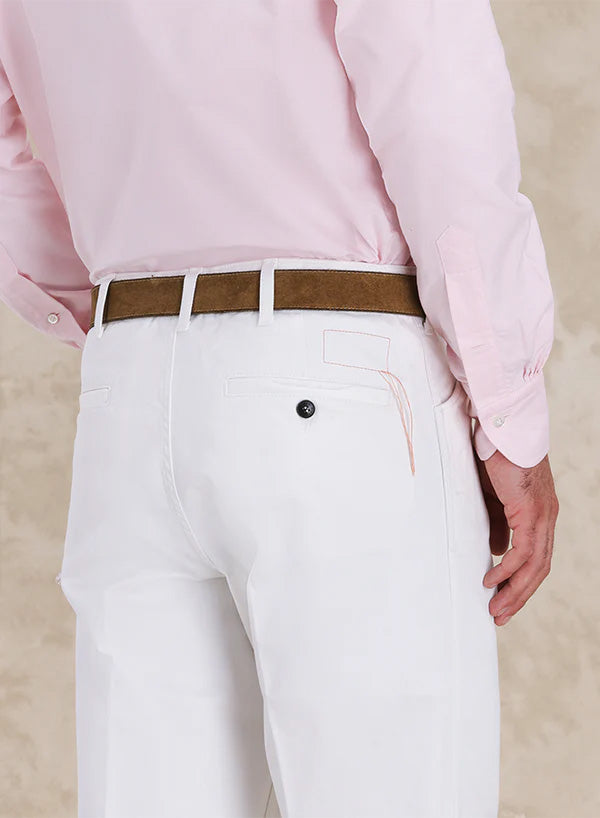 Ben Pantaloni Chino In Gabardine di Cotone Pesante