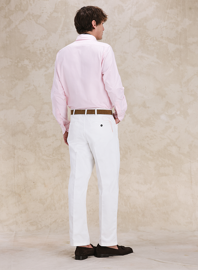 Ben Pantaloni Chino In Gabardine di Cotone Pesante