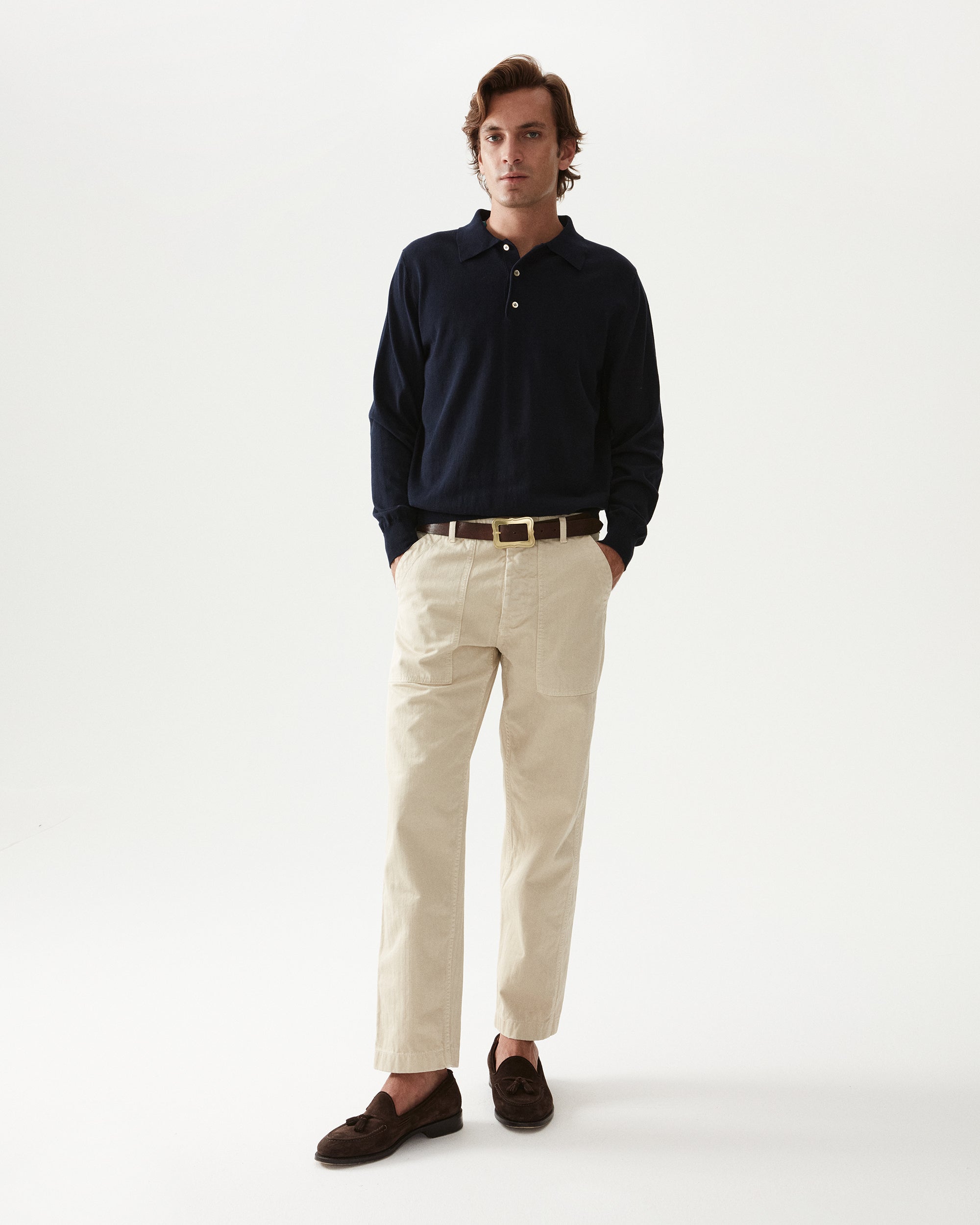 Bennet Long Sleeve Cotton Polo