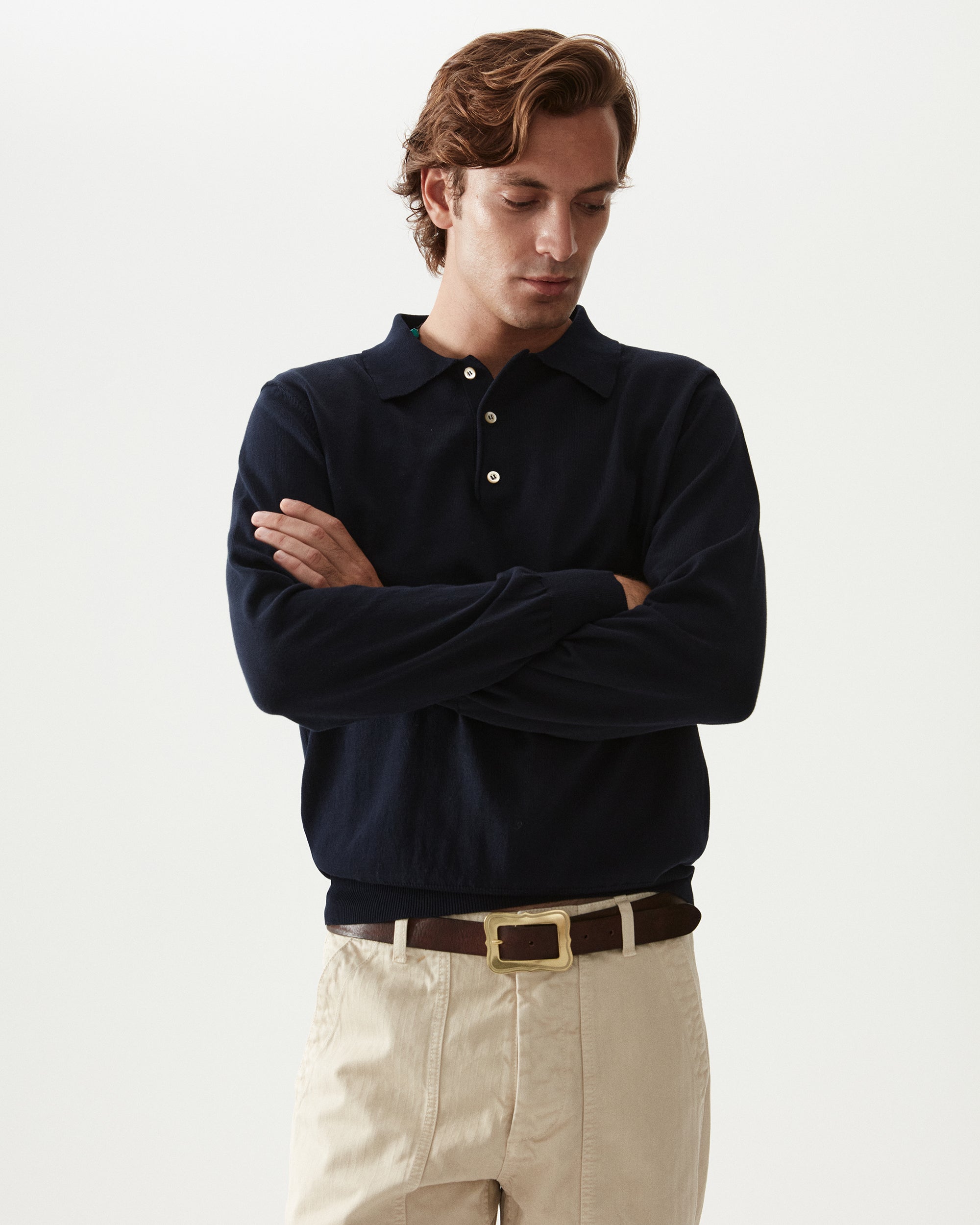 Bennet Long Sleeve Cotton Polo