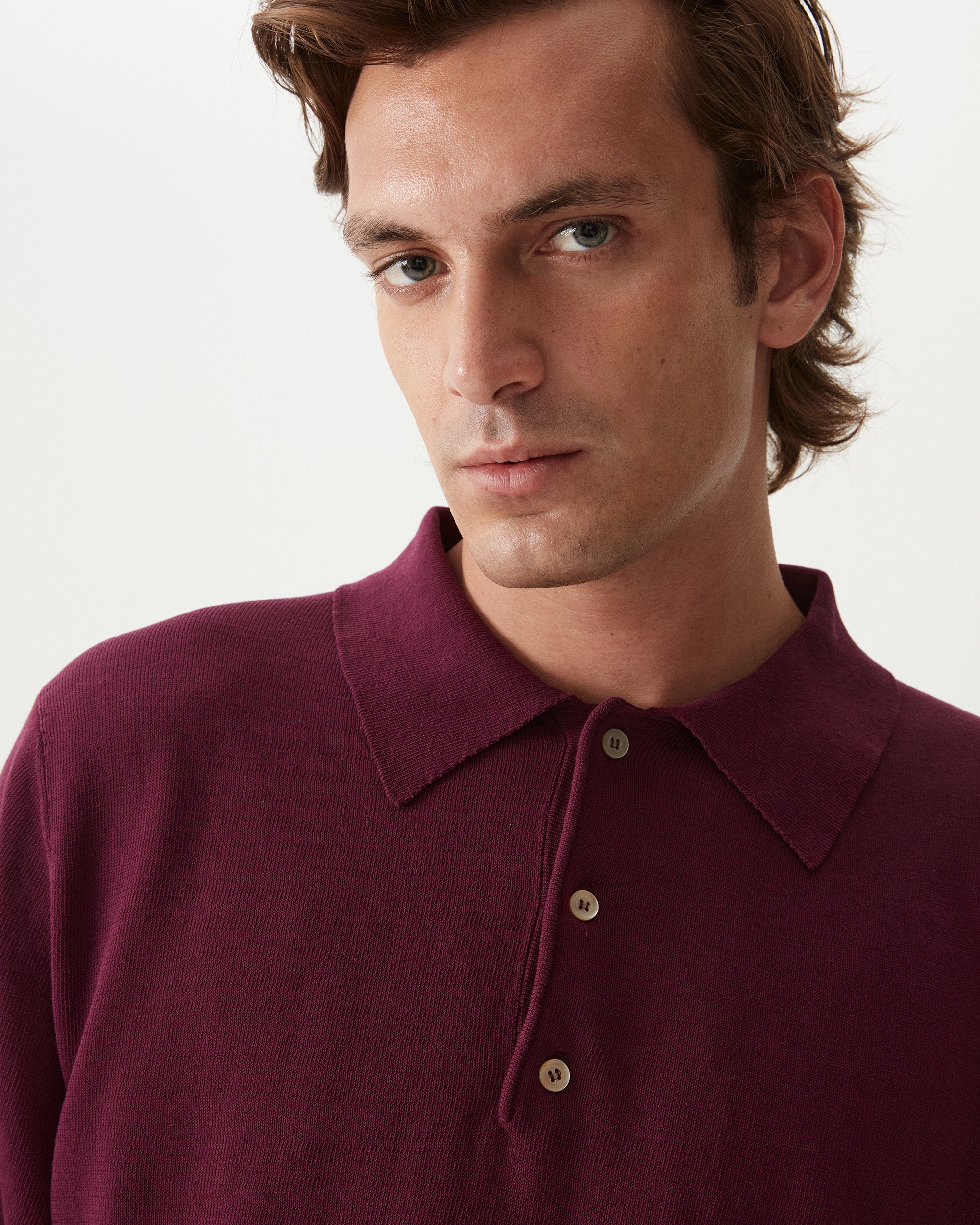 Bennet Long Sleeve Cotton Polo