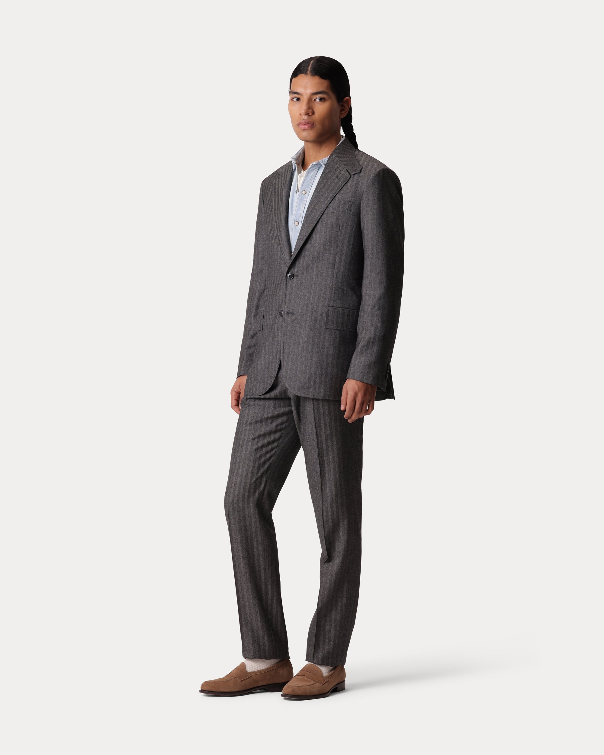 Bertolucci Herringbone Wool Suit