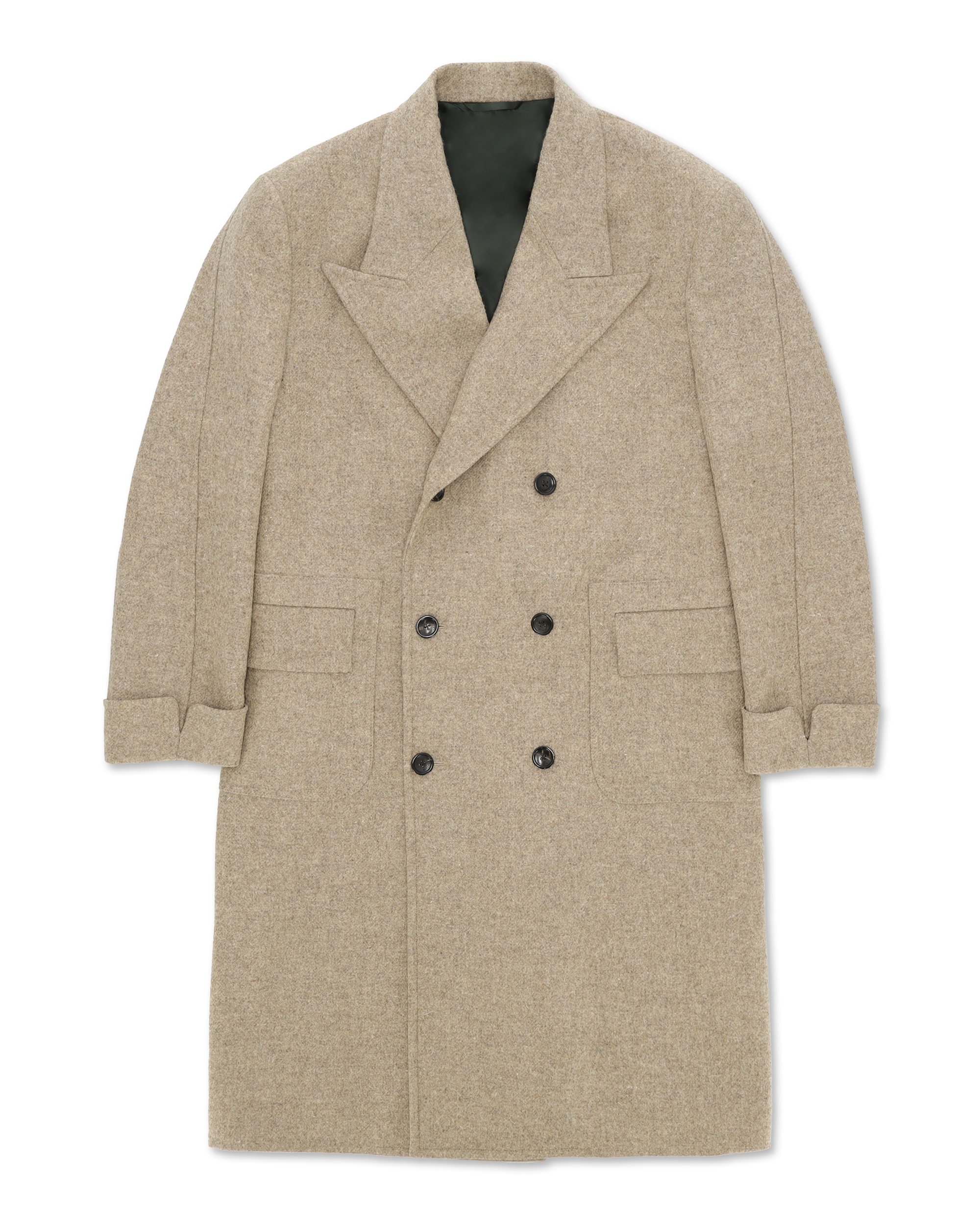 Bogart Cappotto Doppiopetto In Herringbone di Lana