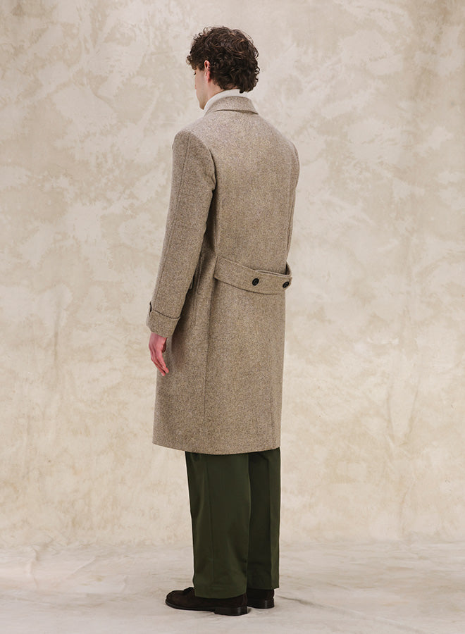 Bogart Cappotto Doppiopetto In Herringbone di Lana