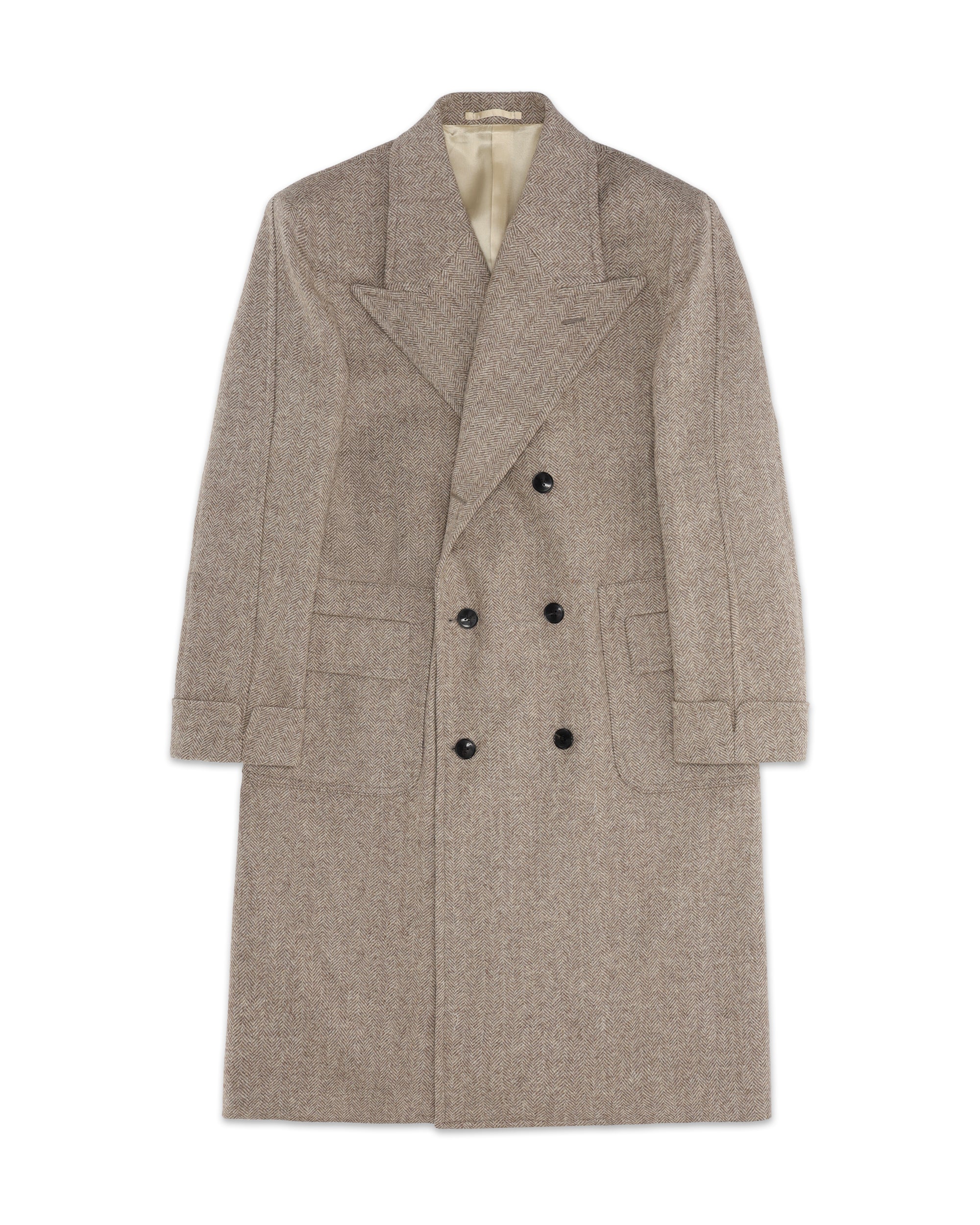 Bogart Cappotto Doppiopetto In Herringbone di Lana