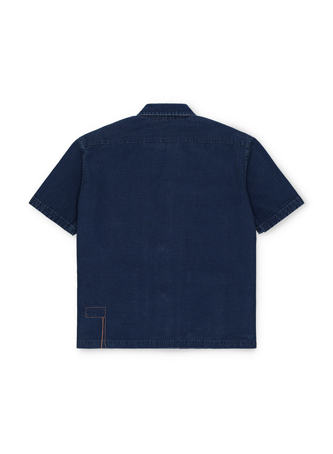 Bohem Camicia In Denim Manica Corta