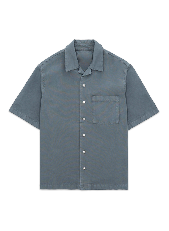 Bowling Camicia In Cotone Manica Corta