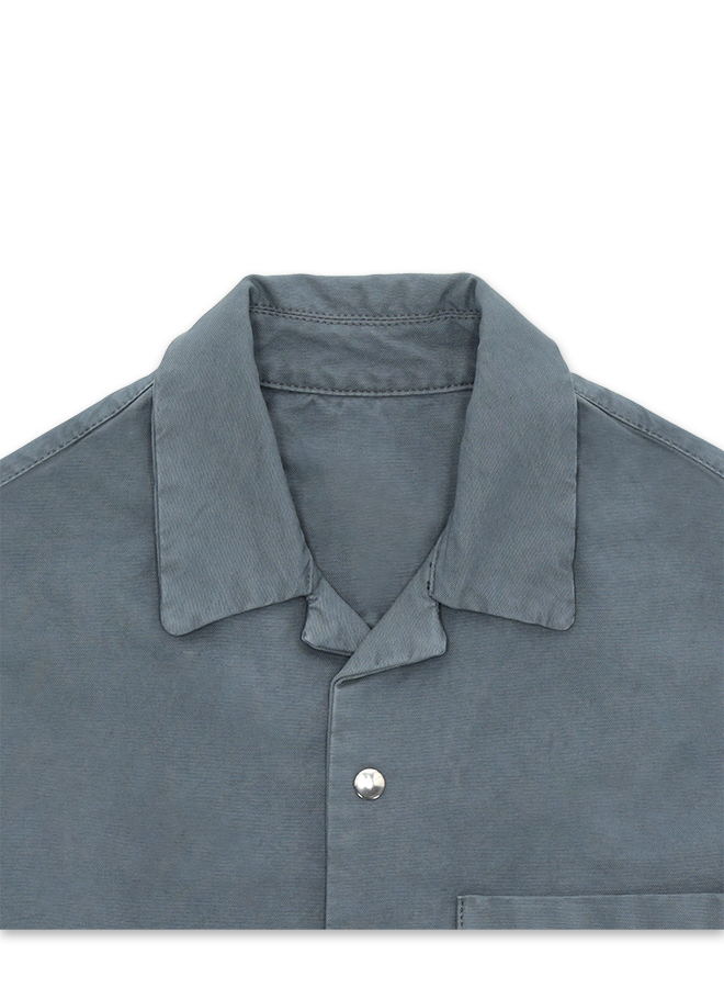 Bowling Camicia In Cotone Manica Corta