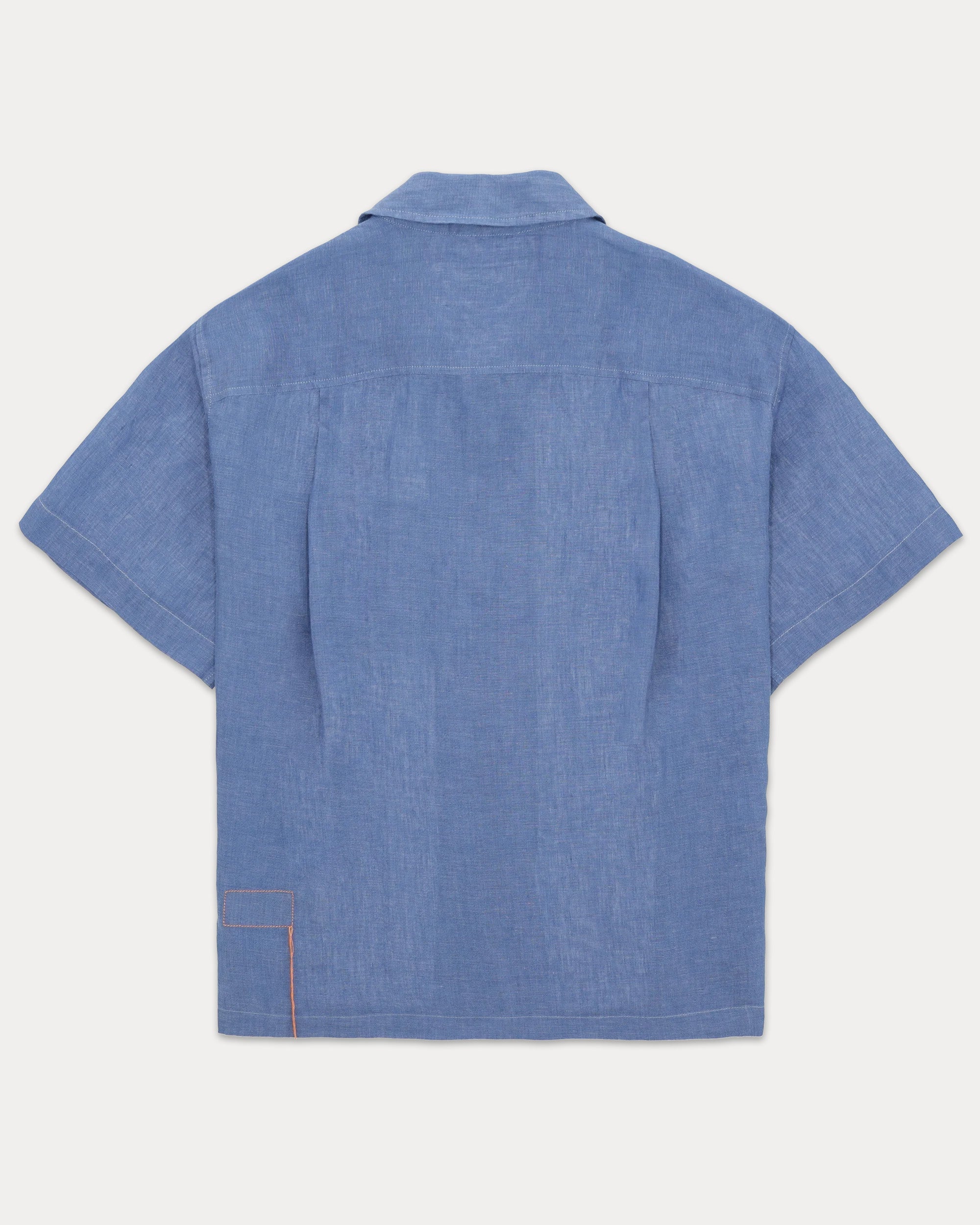Bowling Camicia In Lino Manica Corta