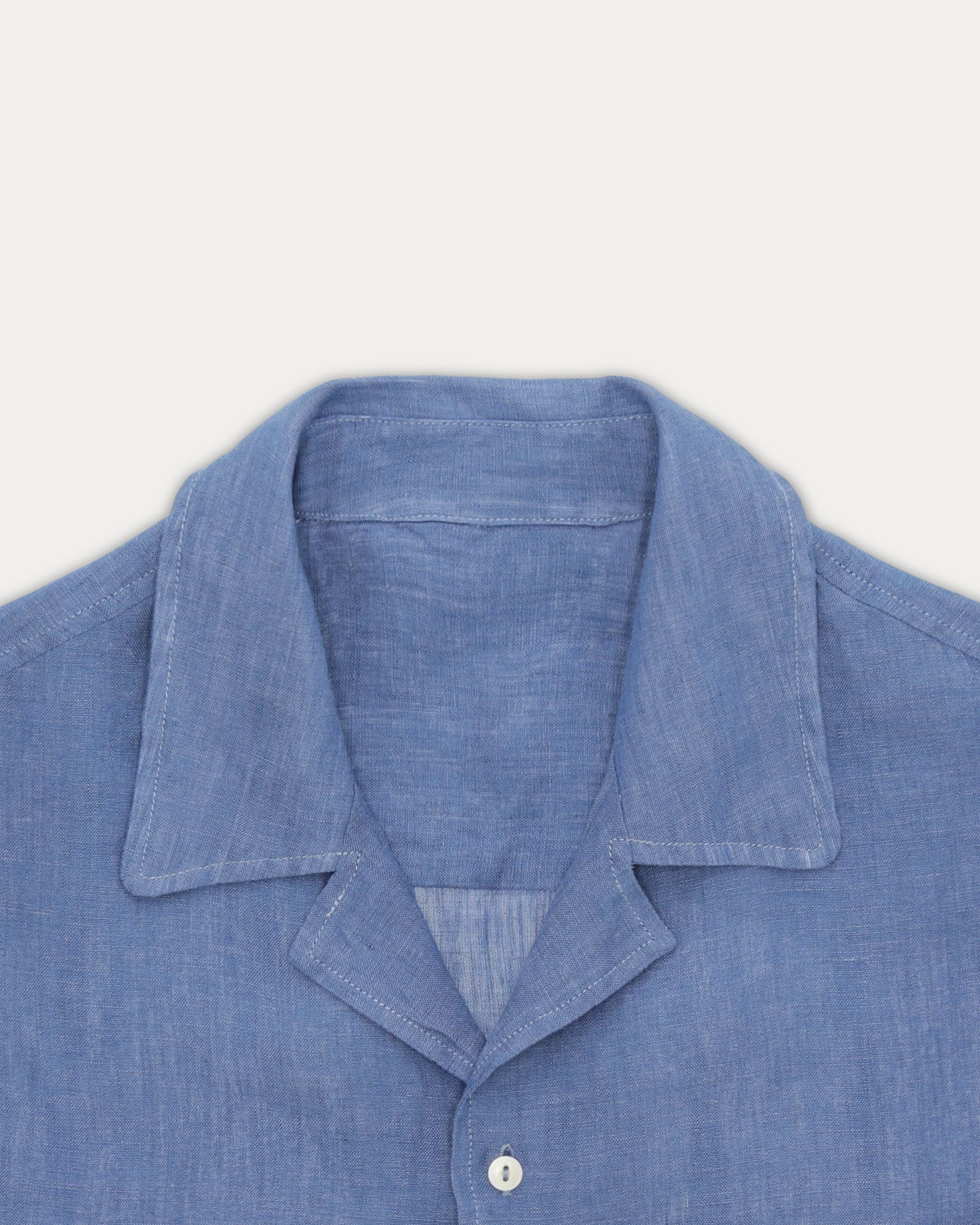 Bowling Camicia In Lino Manica Corta