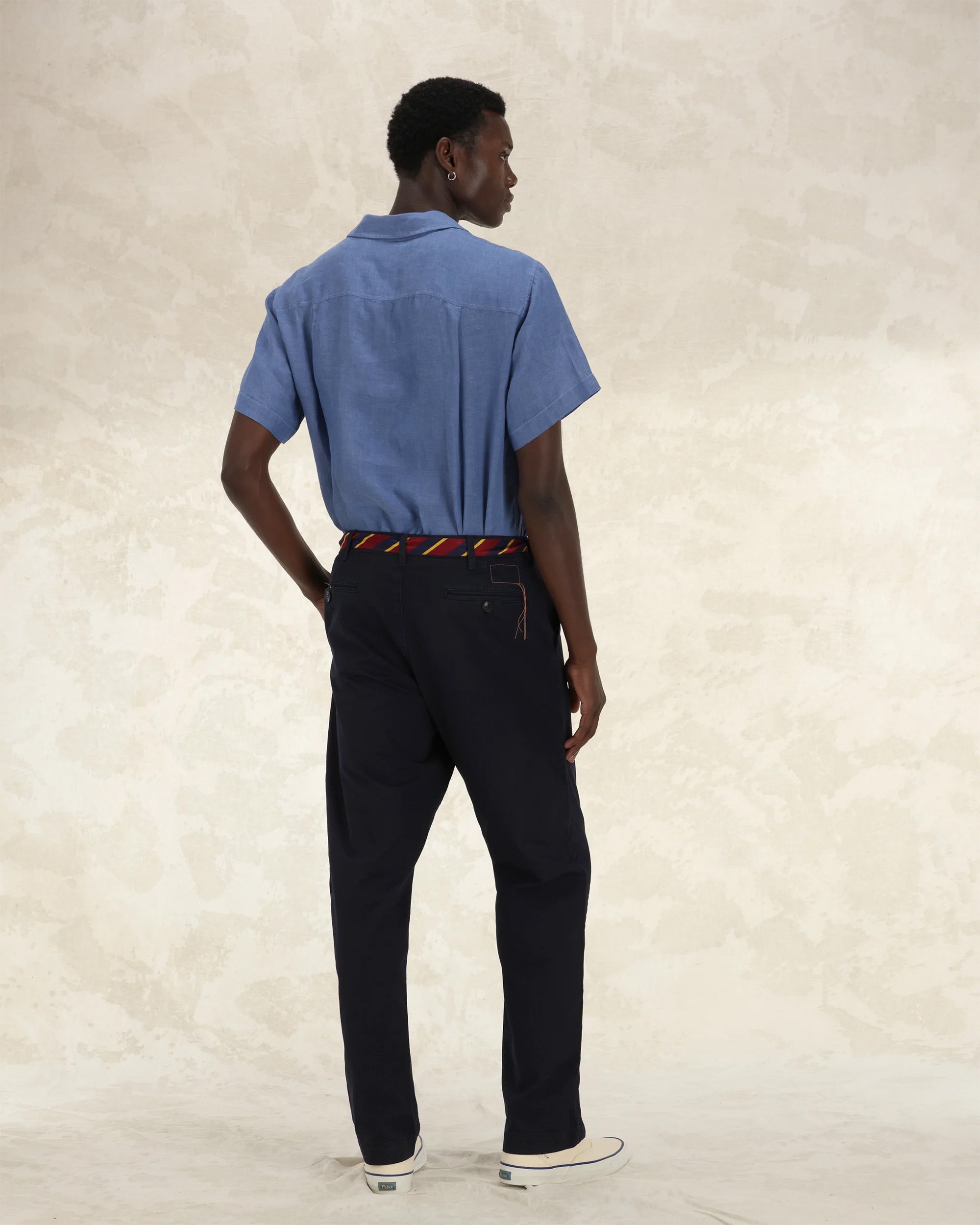 Bowling Camicia In Lino Manica Corta