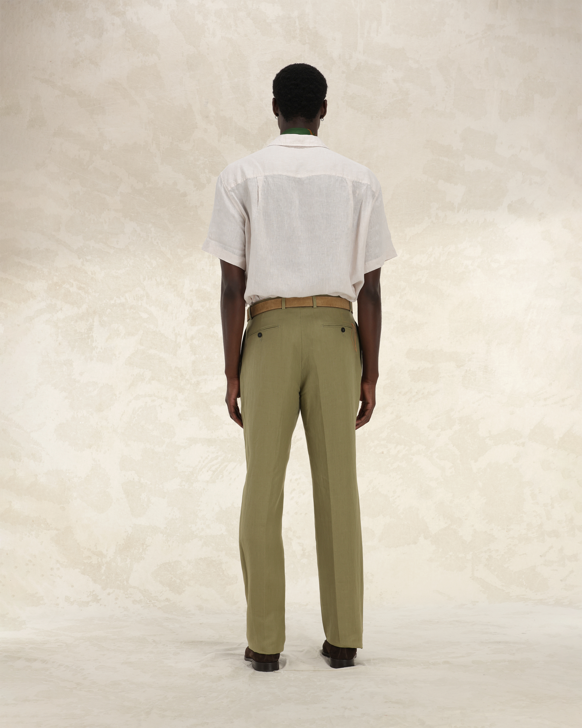 Bowling Camicia In Lino Manica Corta