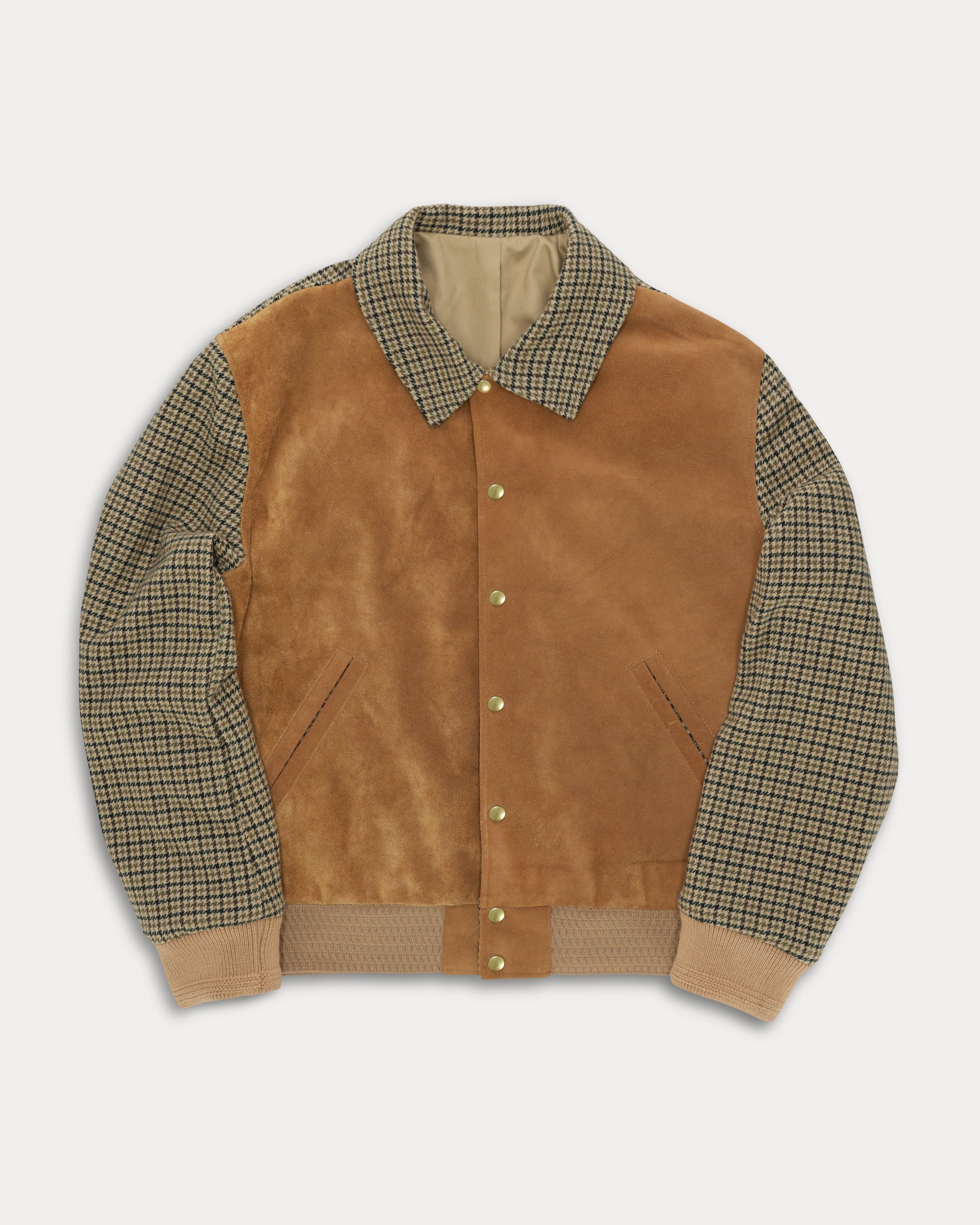 Cambridge Bomber in Merino Wool and Leather