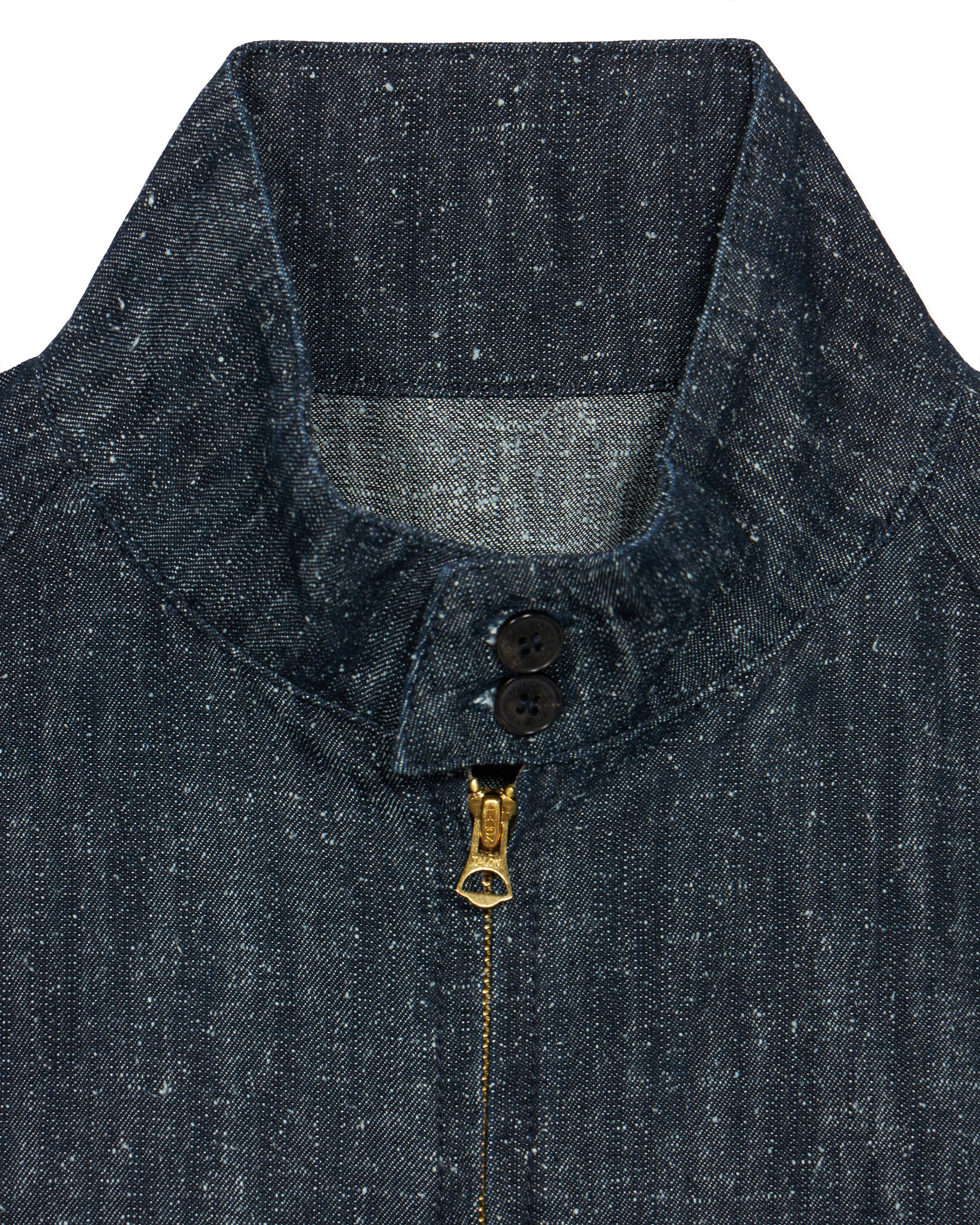 Carol Giacca In Denim con Cerniera Indigo Rinse