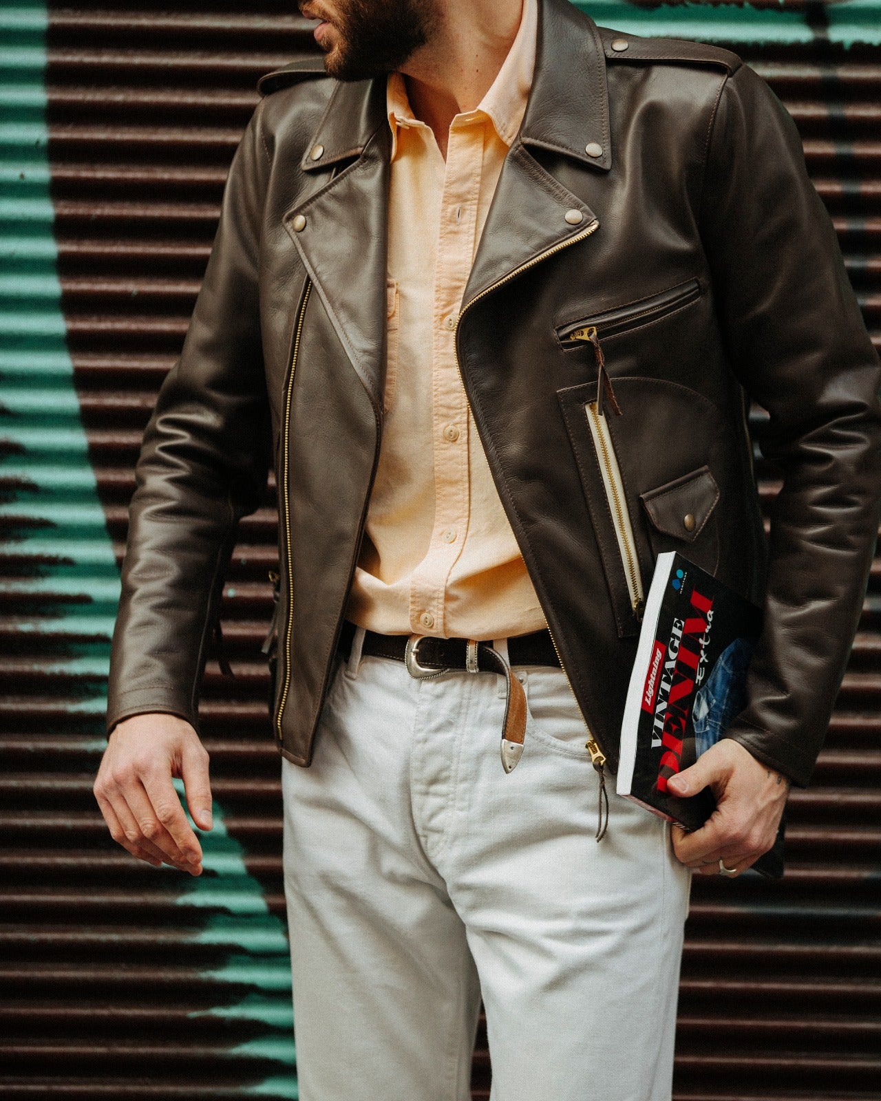 Chiodo Giacca Biker in Pelle