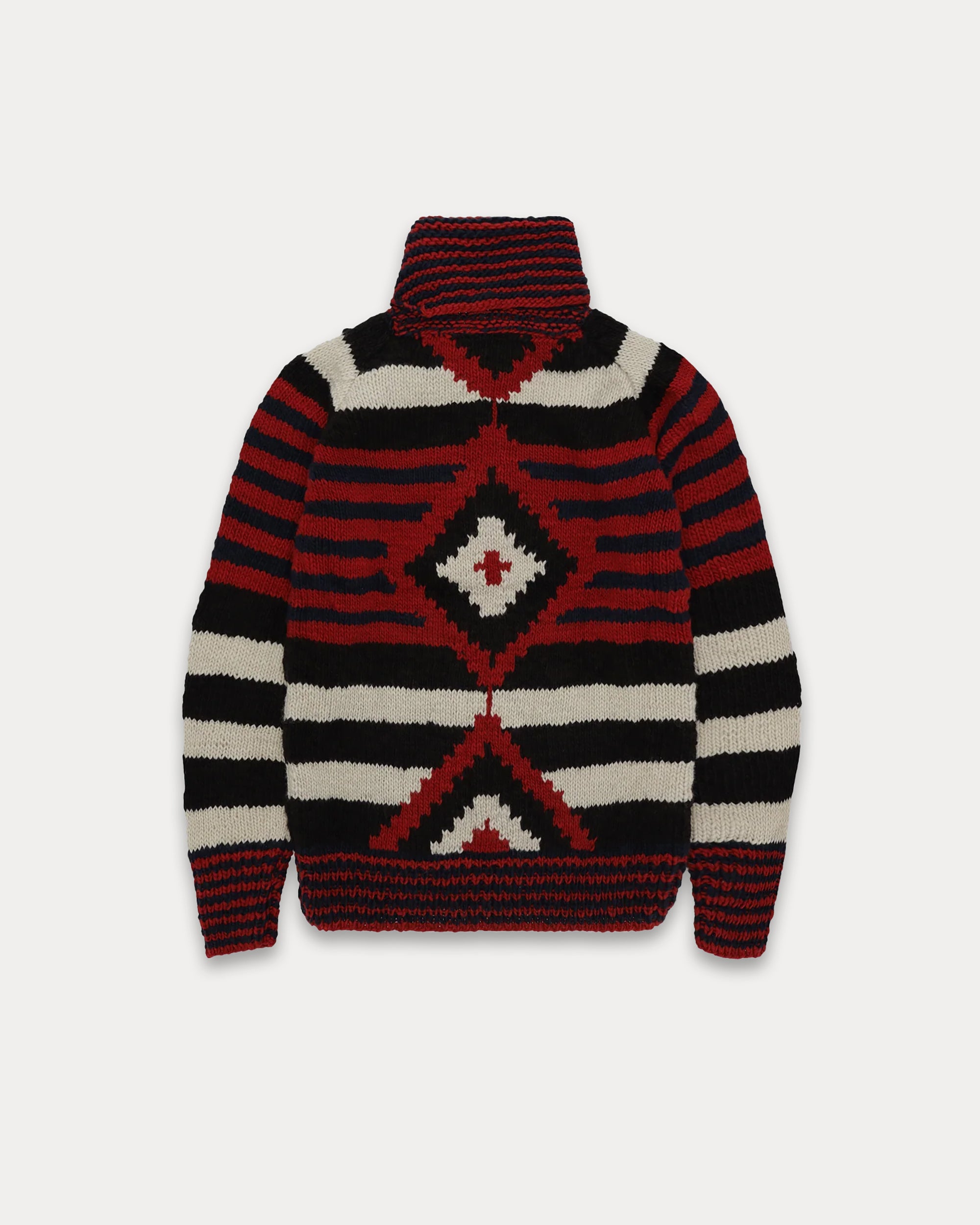 Chamula Cardigan in Lana Merino con Motivo "Diamond"