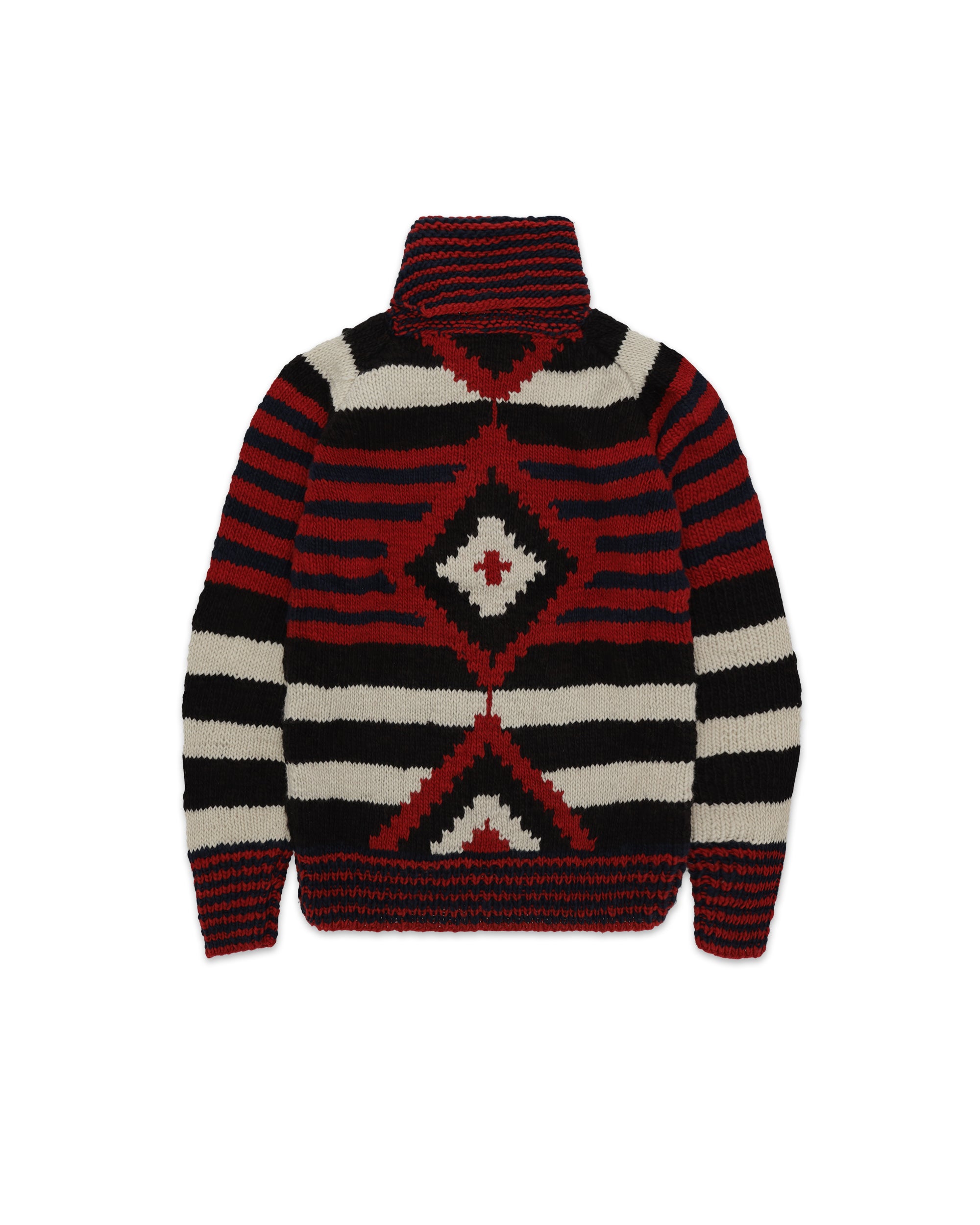 Chamula Cardigan in Lana Merino con Motivo "Diamond"