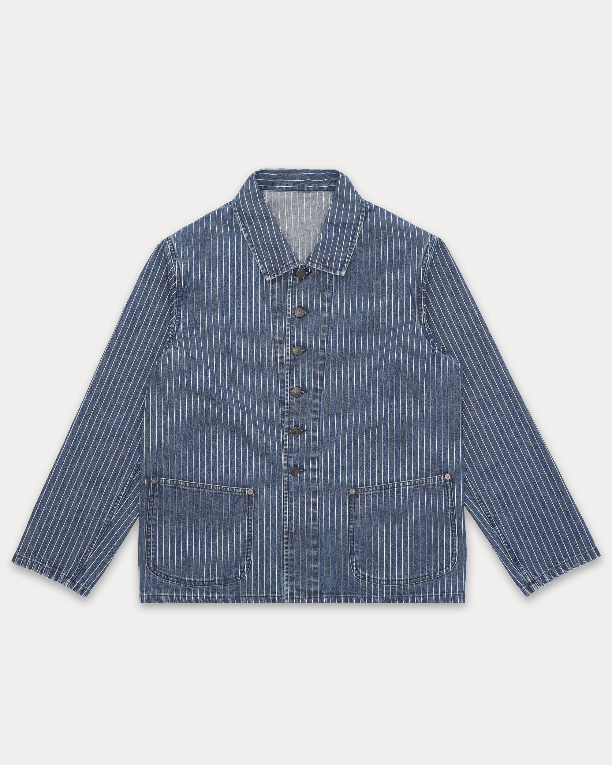Clays Pinstripe Denim Jacket