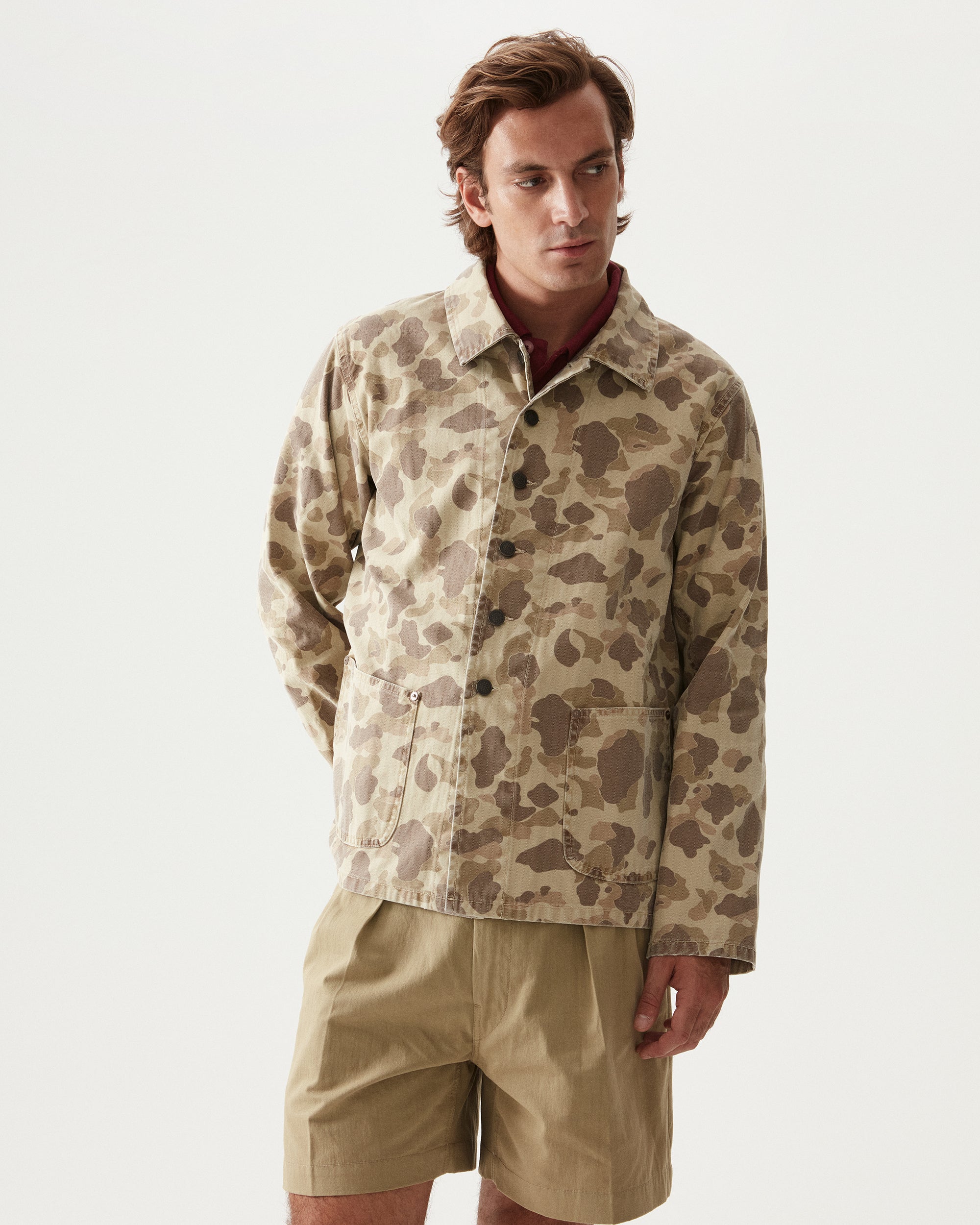Clays Giacca Camouflage In Cotone