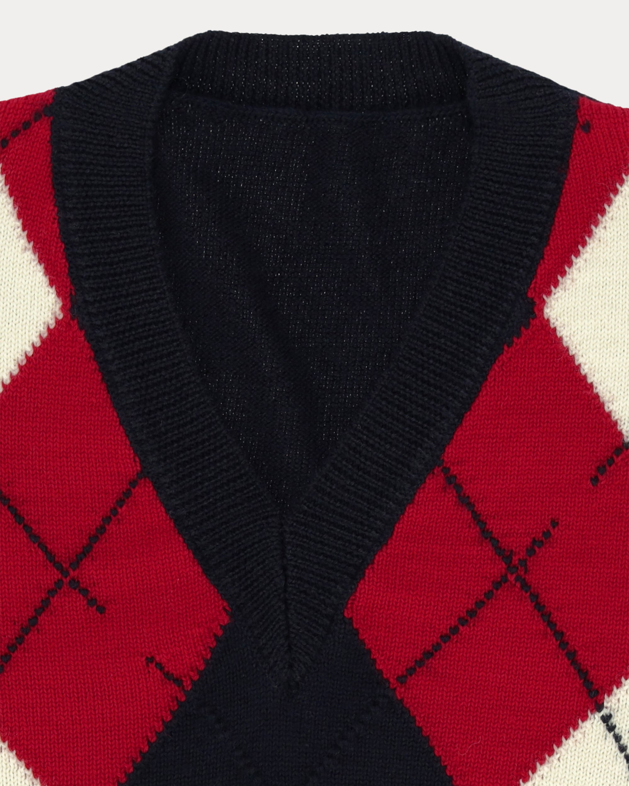 Cliff Wool Diamond Pattern Jumper
