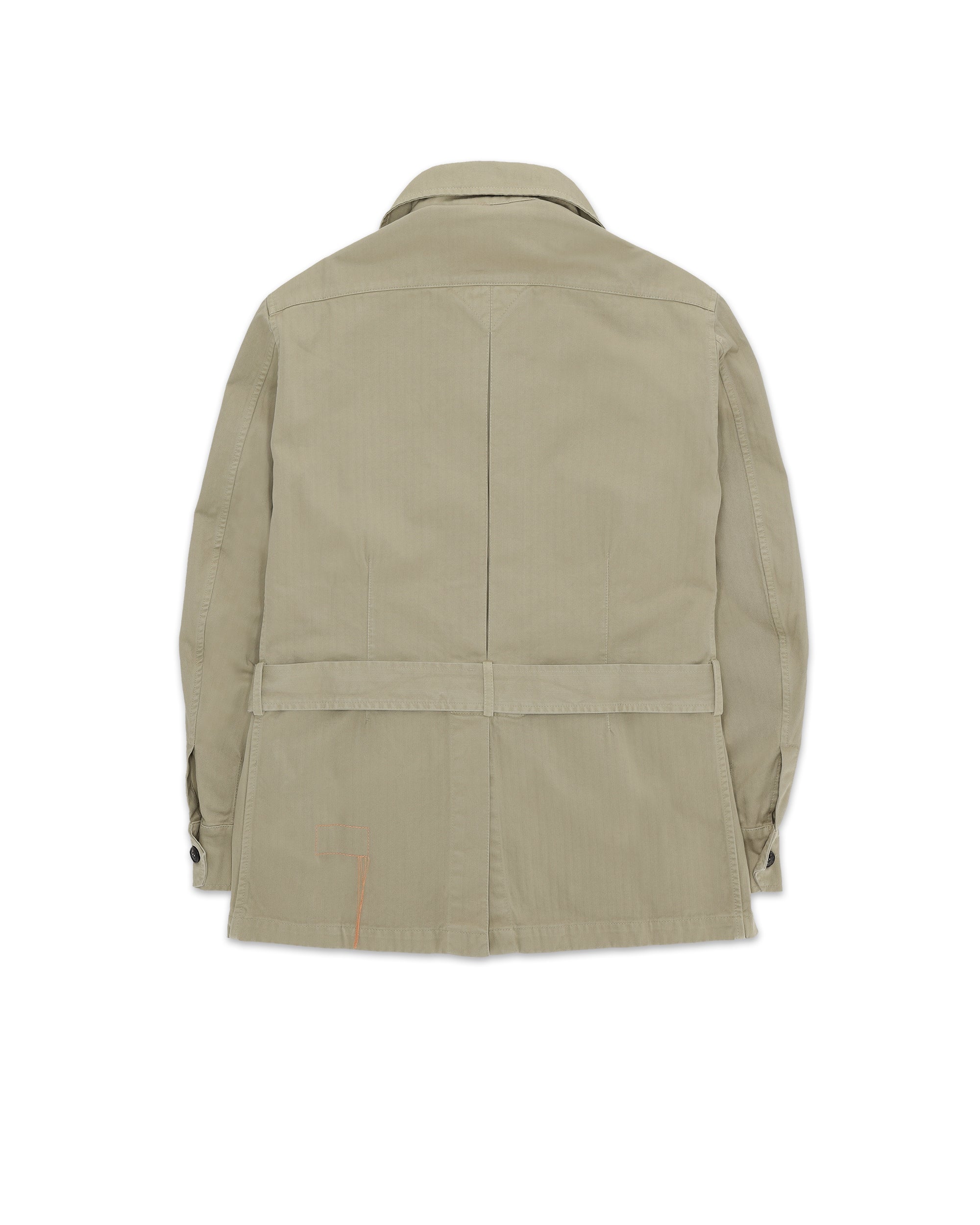 Clint Giacca Sahariana in Herringbone di Cotone