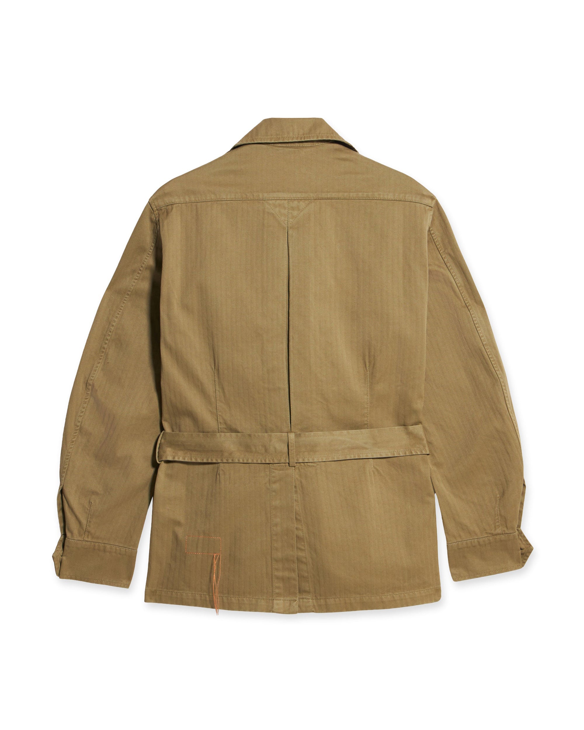 Clint Giacca Sahariana in Herringbone di Cotone