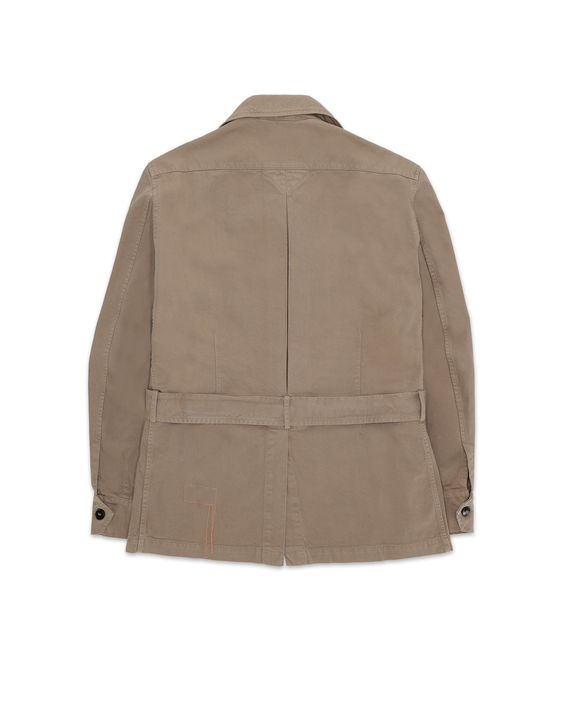 Clint Giacca Sahariana in Herringbone di Cotone