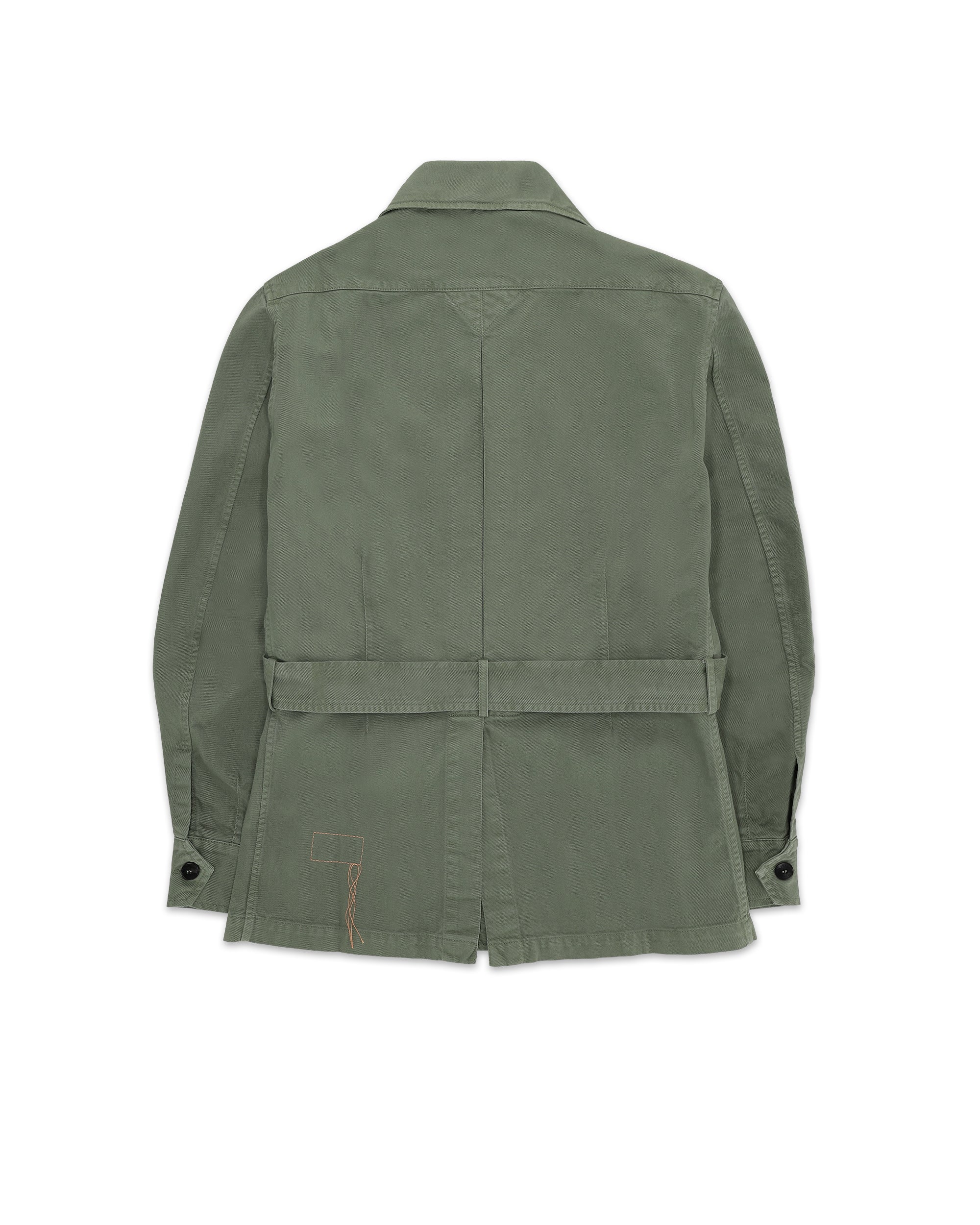 Clint Giacca Sahariana in Herringbone di Cotone