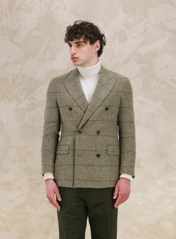 Corrado Double-Breasted Shetland Jacket