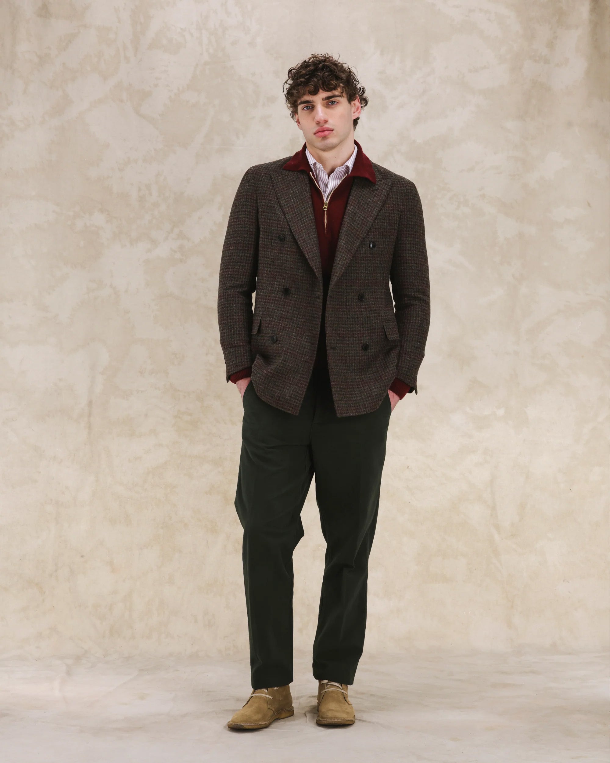 Corrado Giacca Doppiopetto Shetland