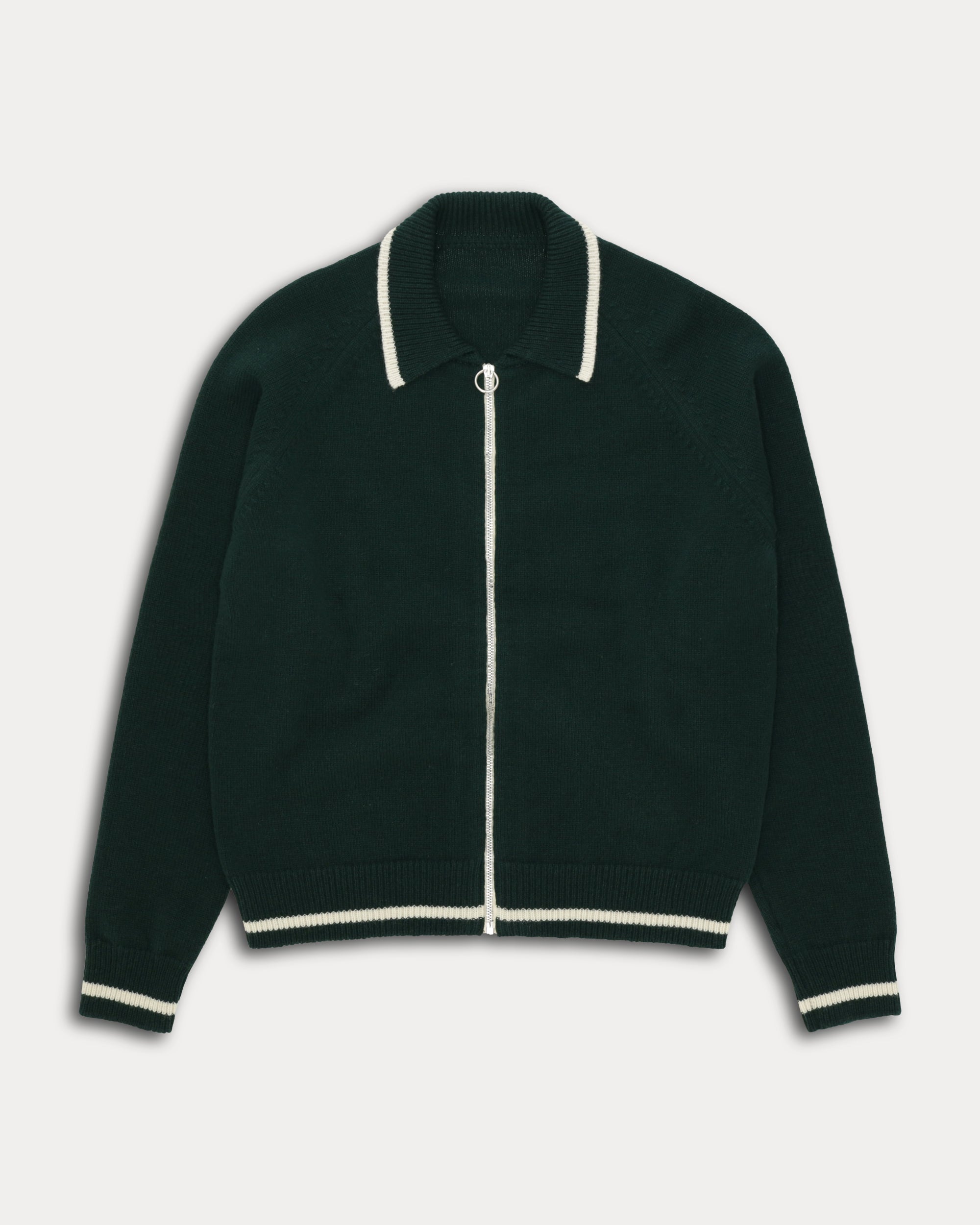 Crow Wool Knitted Zip Jumper